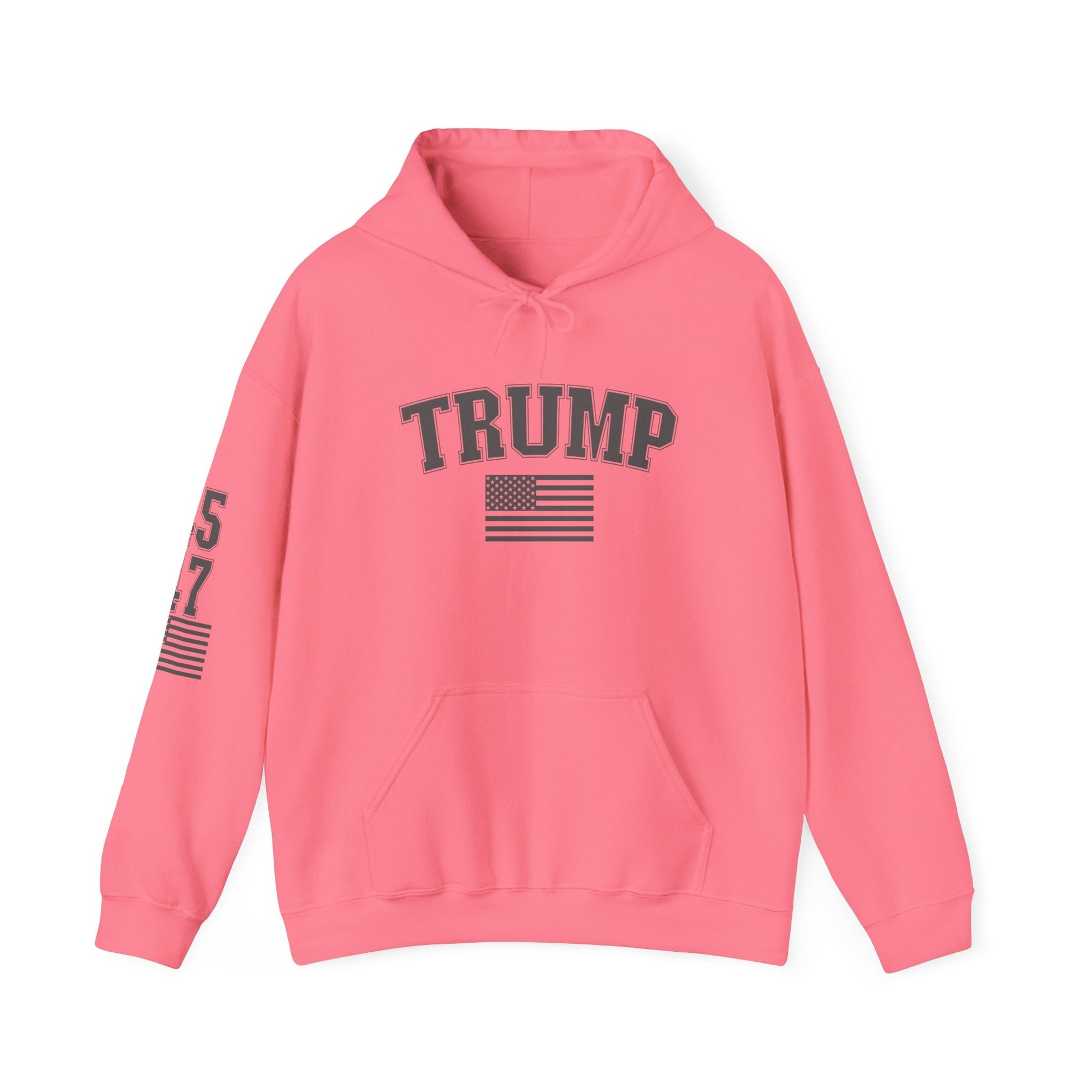 Trump 45 47 Hoodie w/Sleeve Design - PatriotDepot.com