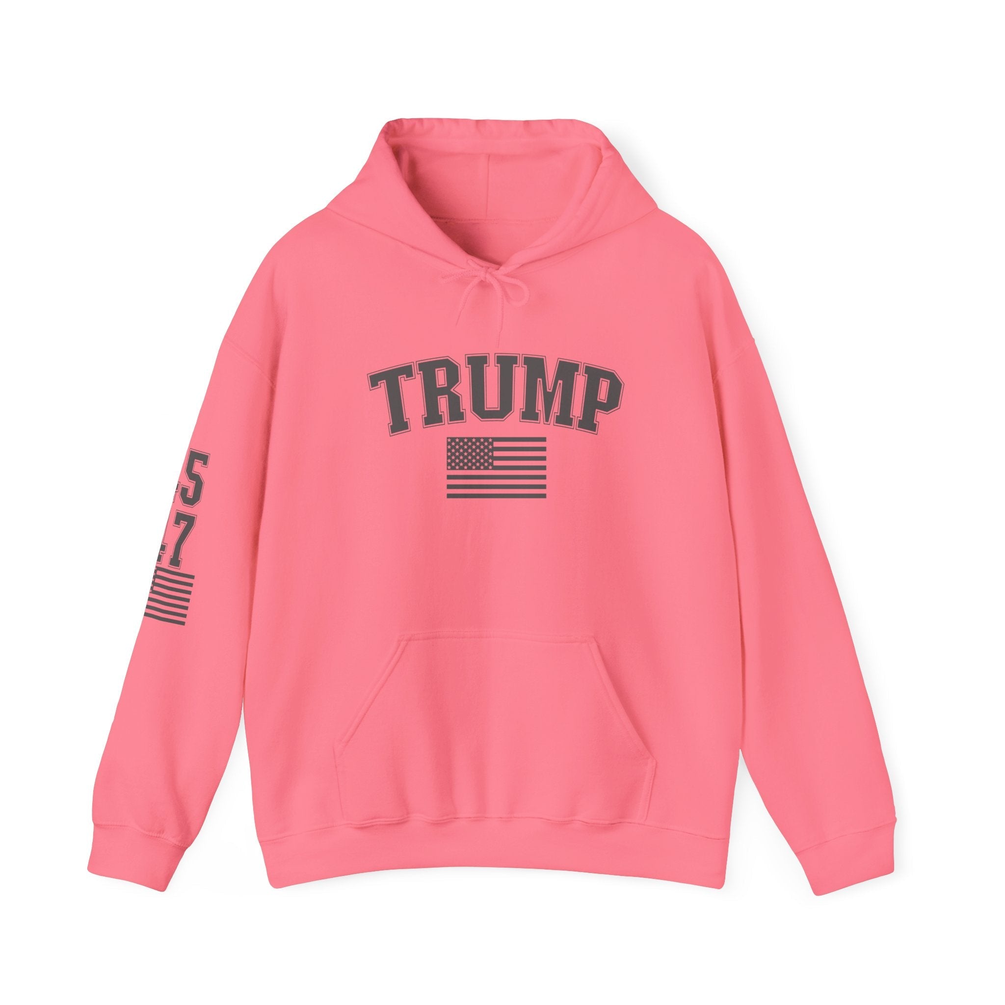 Trump 45 47 Hoodie w/Sleeve Design - PatriotDepot.com