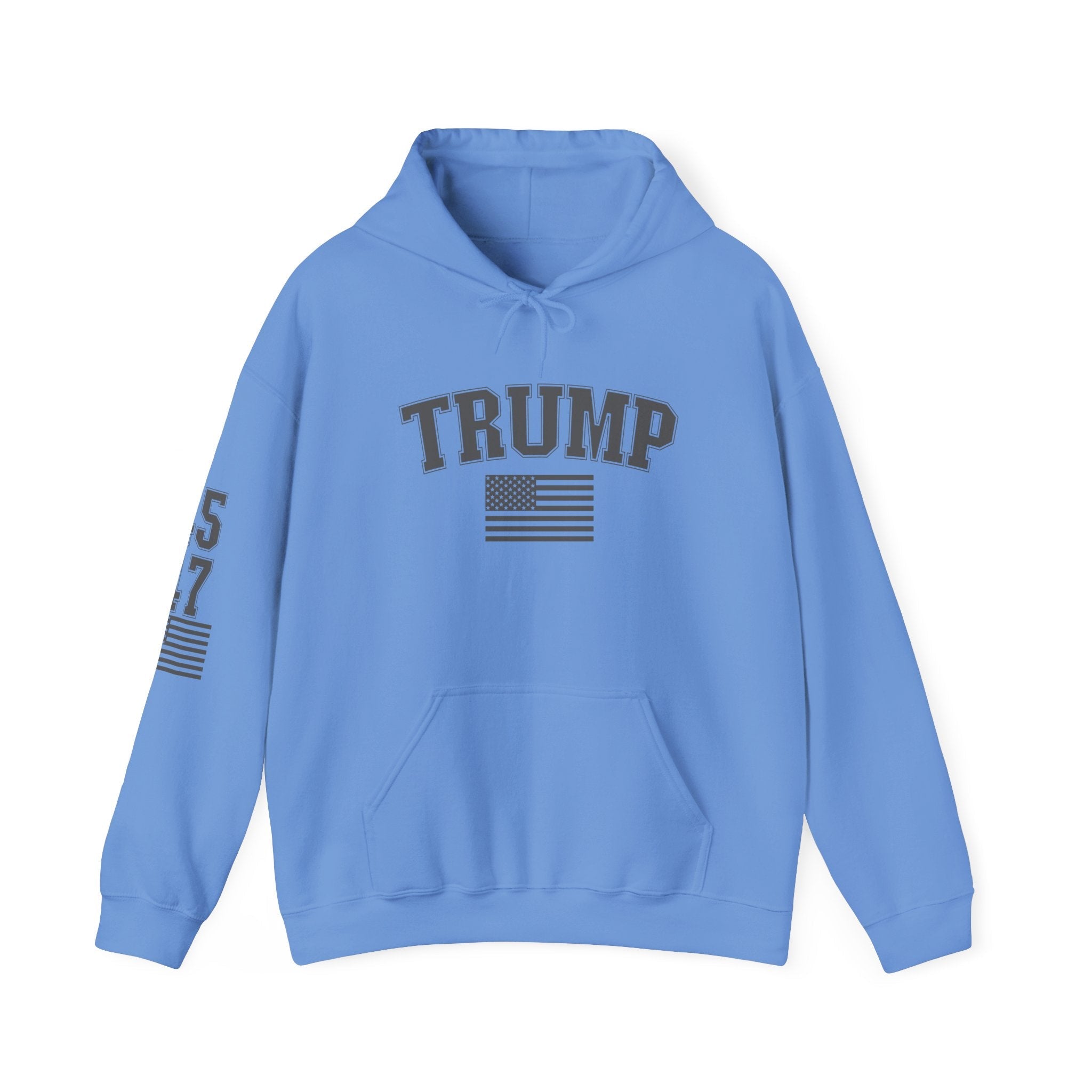 Trump 45 47 Hoodie w/Sleeve Design - PatriotDepot.com