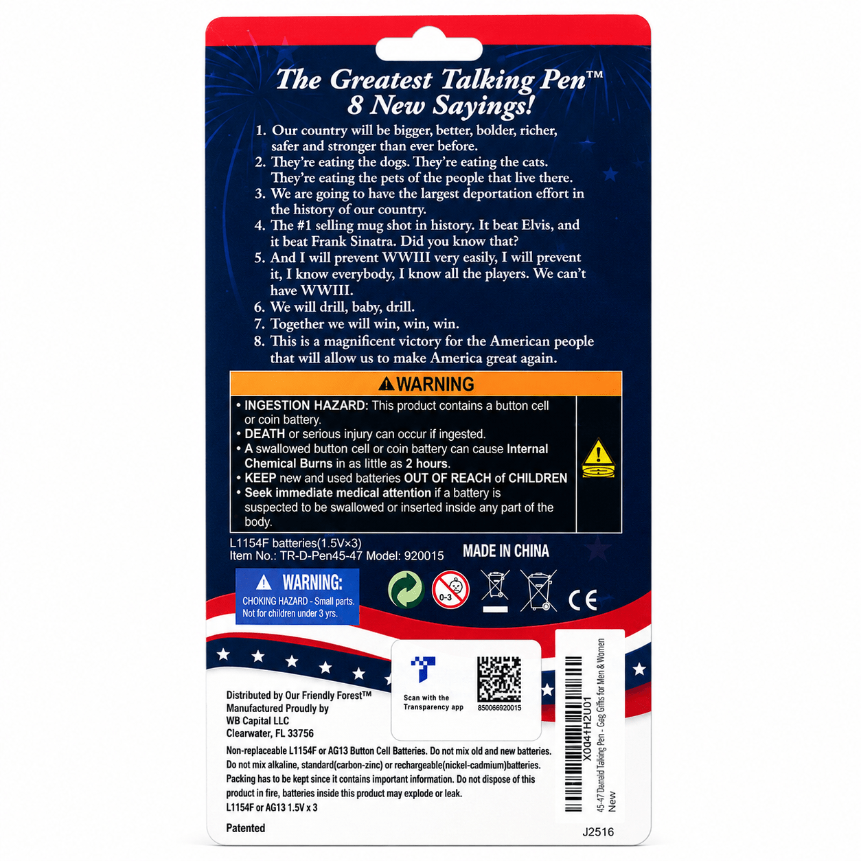 Trump 45 47 Talking Pen | Speaks Real Trump Quotes | MAGA Collectible Gift - PatriotDepot.com