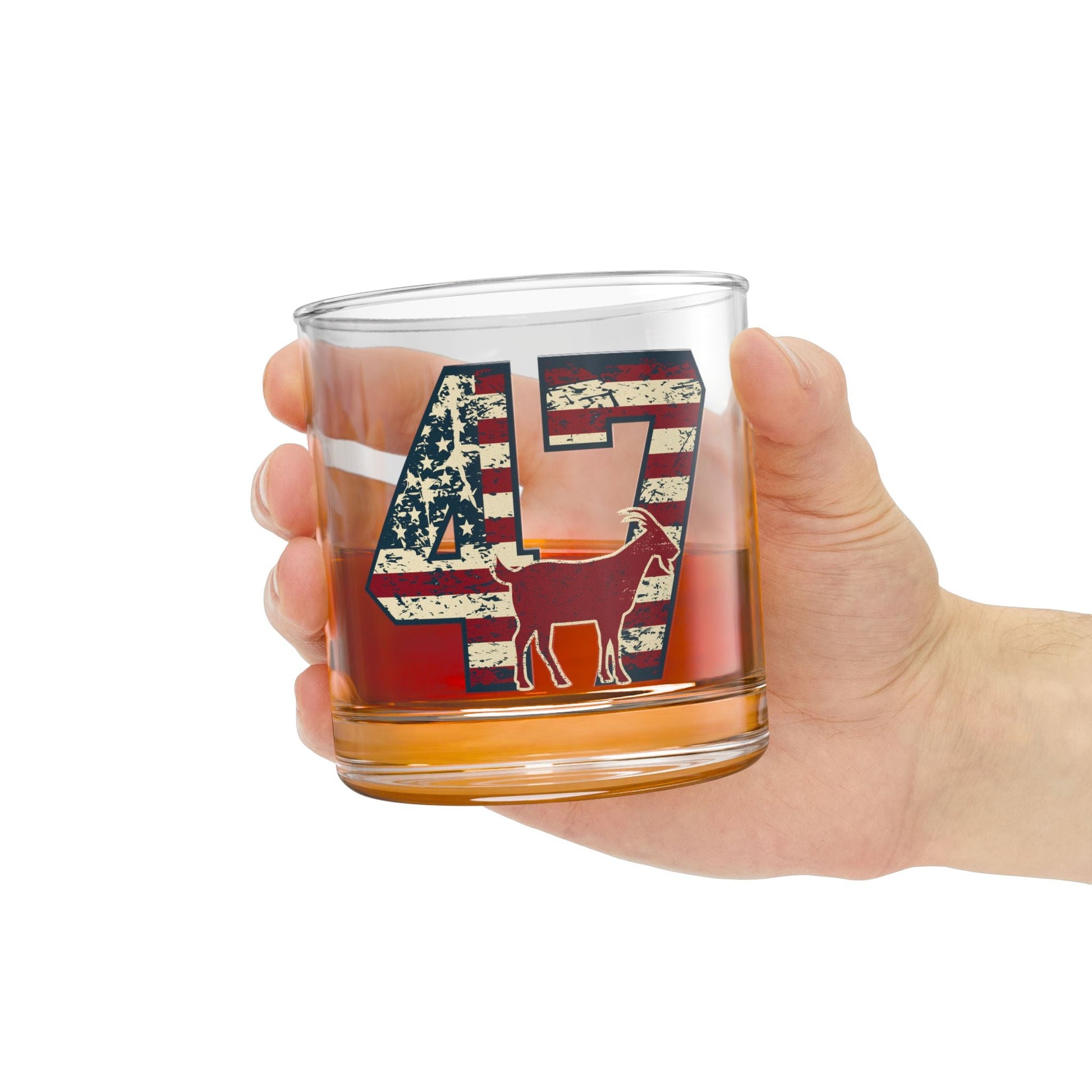 Trump 47 G.O.A.T. Rocks Glass - PatriotDepot.com