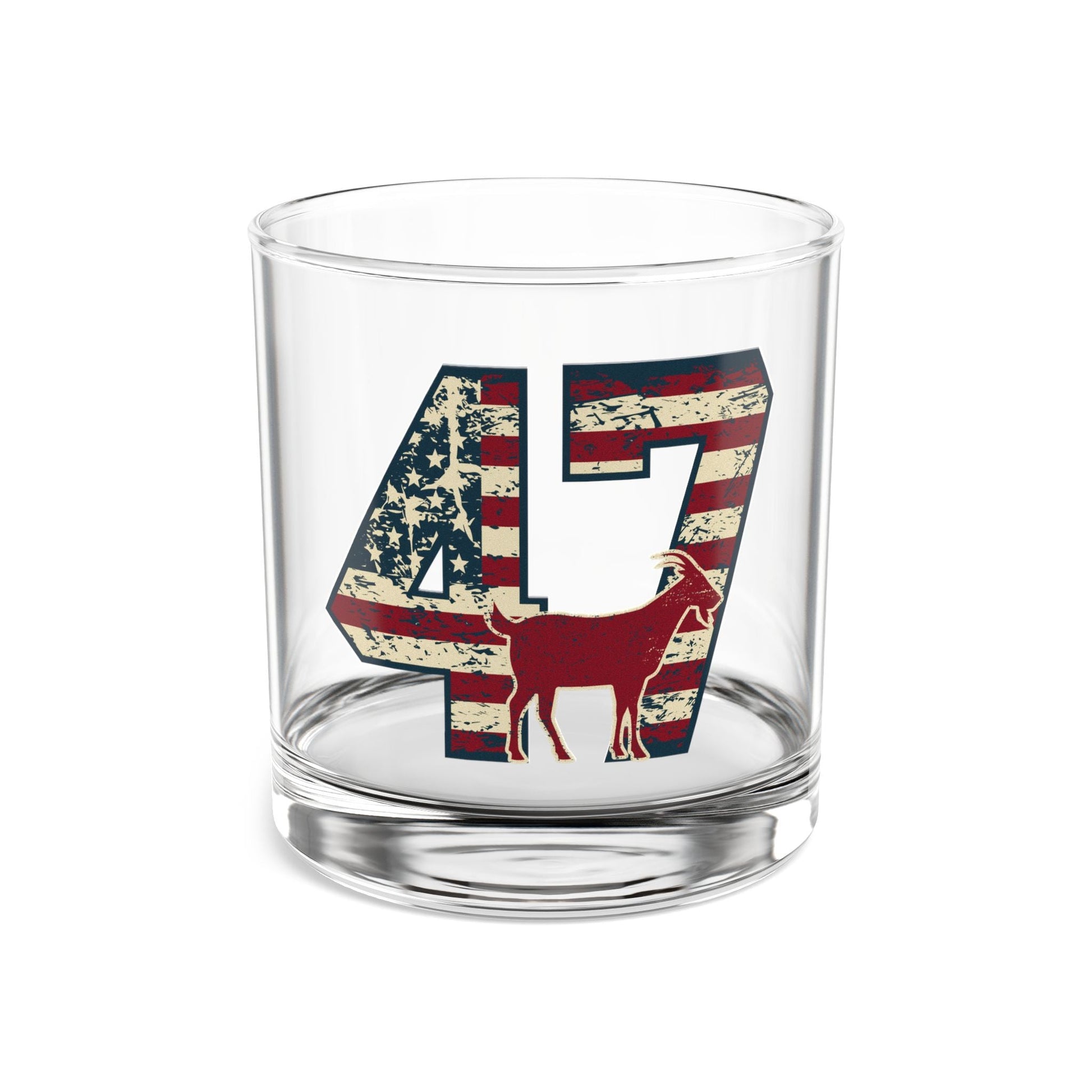 Trump 47 G.O.A.T. Rocks Glass - PatriotDepot.com