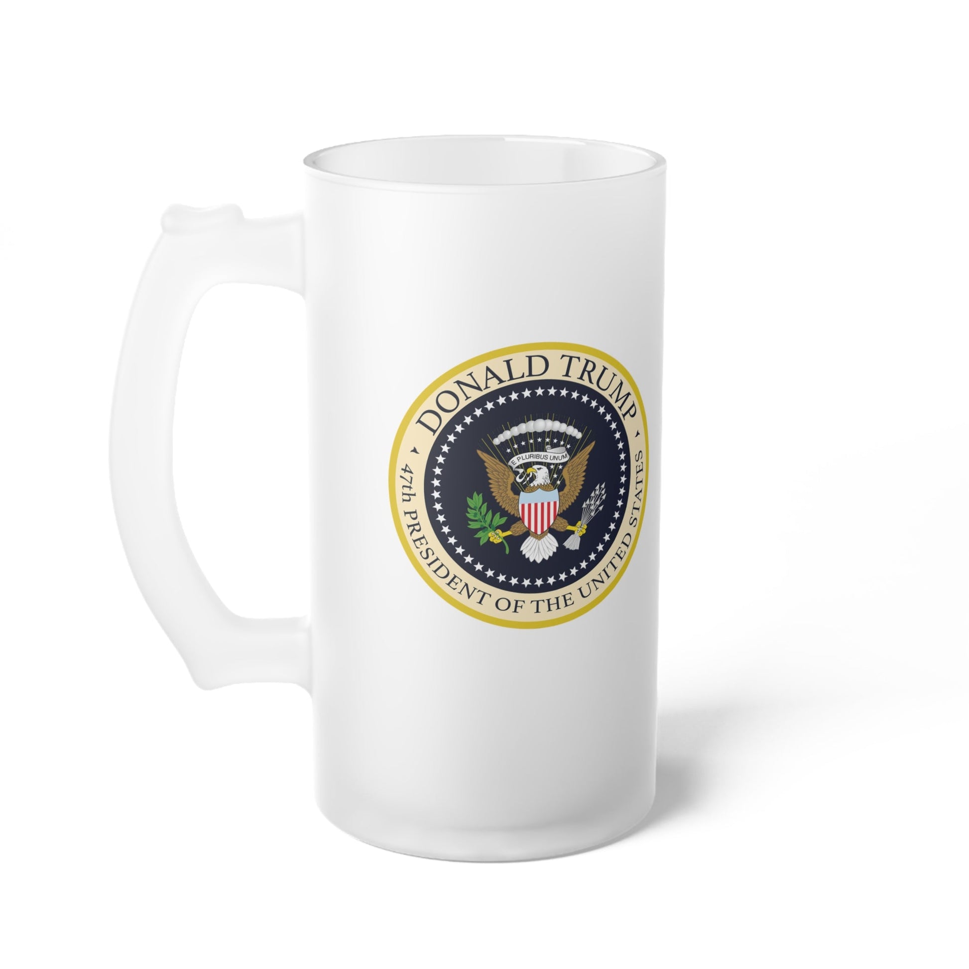 Trump 47th President of the United States Frosted Glass Mug - PatriotDepot.com