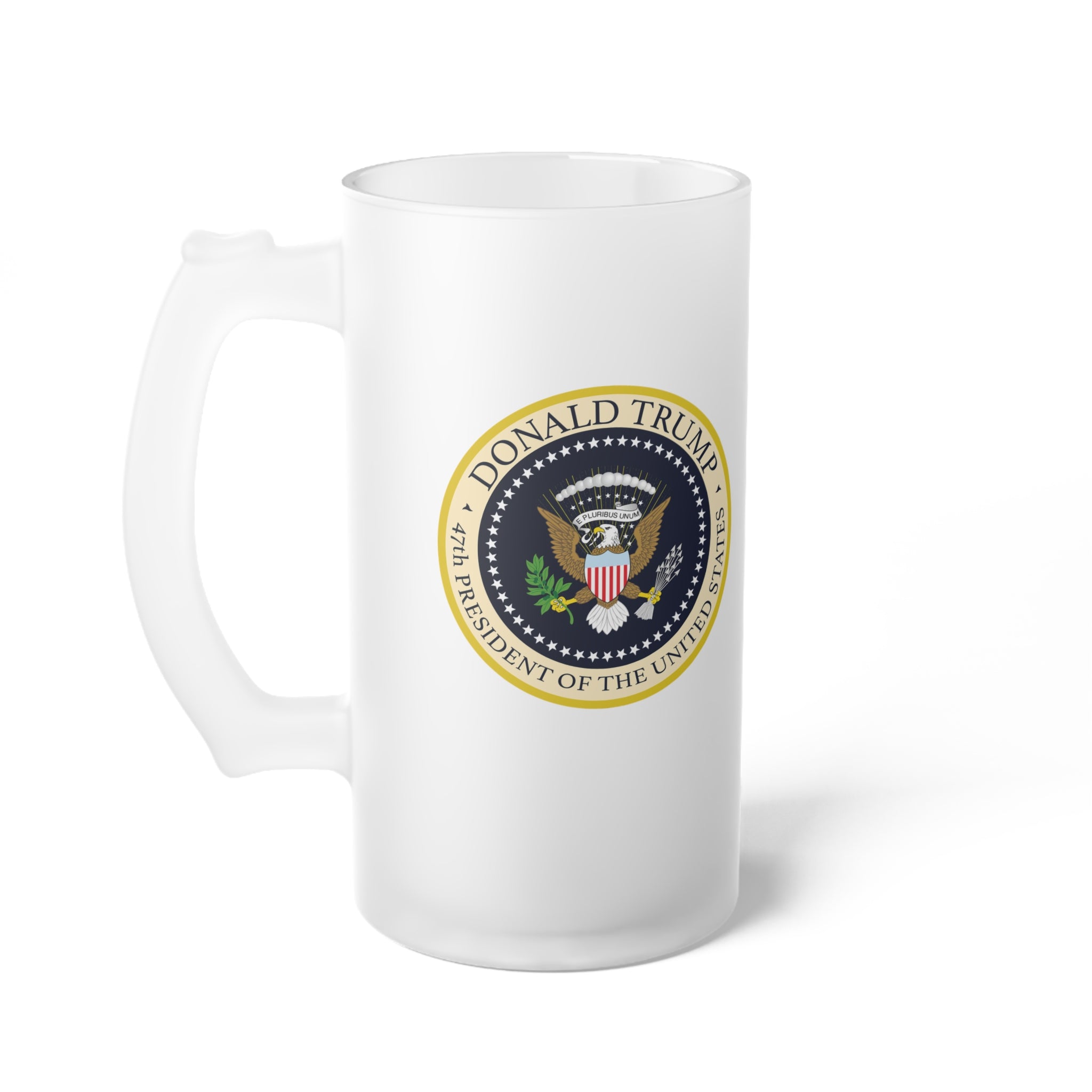 Trump 47th President of the United States Frosted Glass Mug - PatriotDepot.com