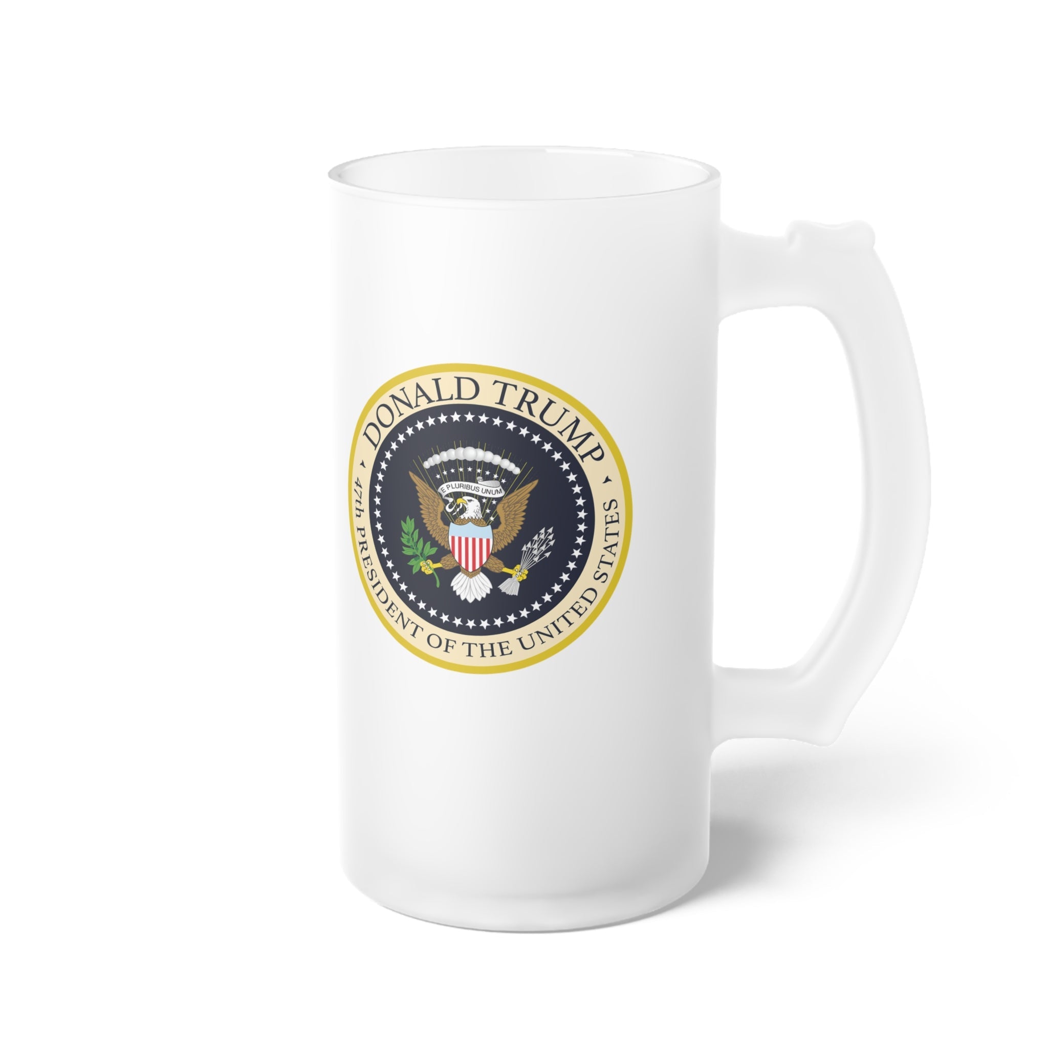 Trump 47th President of the United States Frosted Glass Mug - PatriotDepot.com