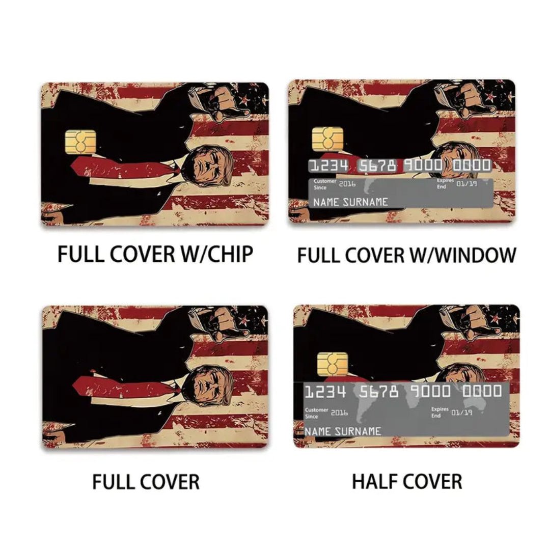 Trump American Patriotism Debit/Credit Card Sticker (4 Pack) - PatriotDepot.com