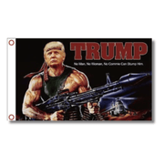 Trump Bazooka: No Man No Woman No Commie Can Stump Him Flag - PatriotDepot.com