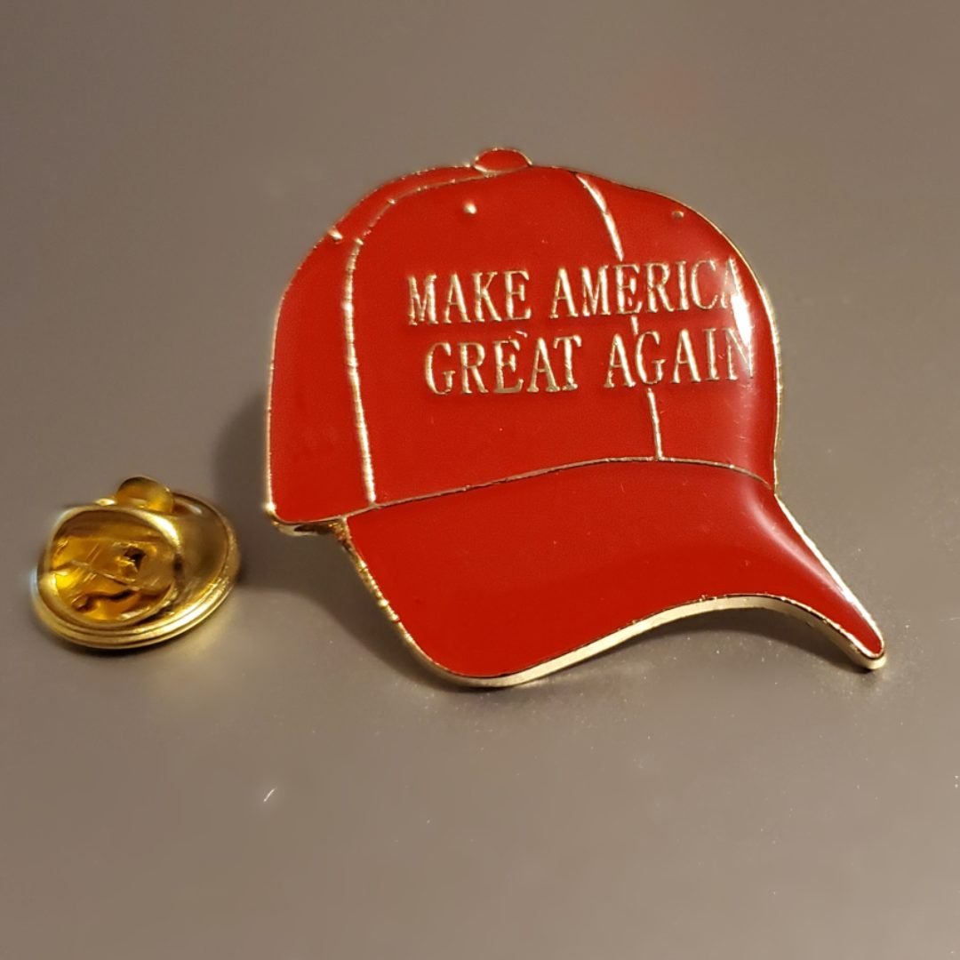 Trump Campaign MAGA Hat Enamel Lapel Pin (Collectors Item) - PatriotDepot.com