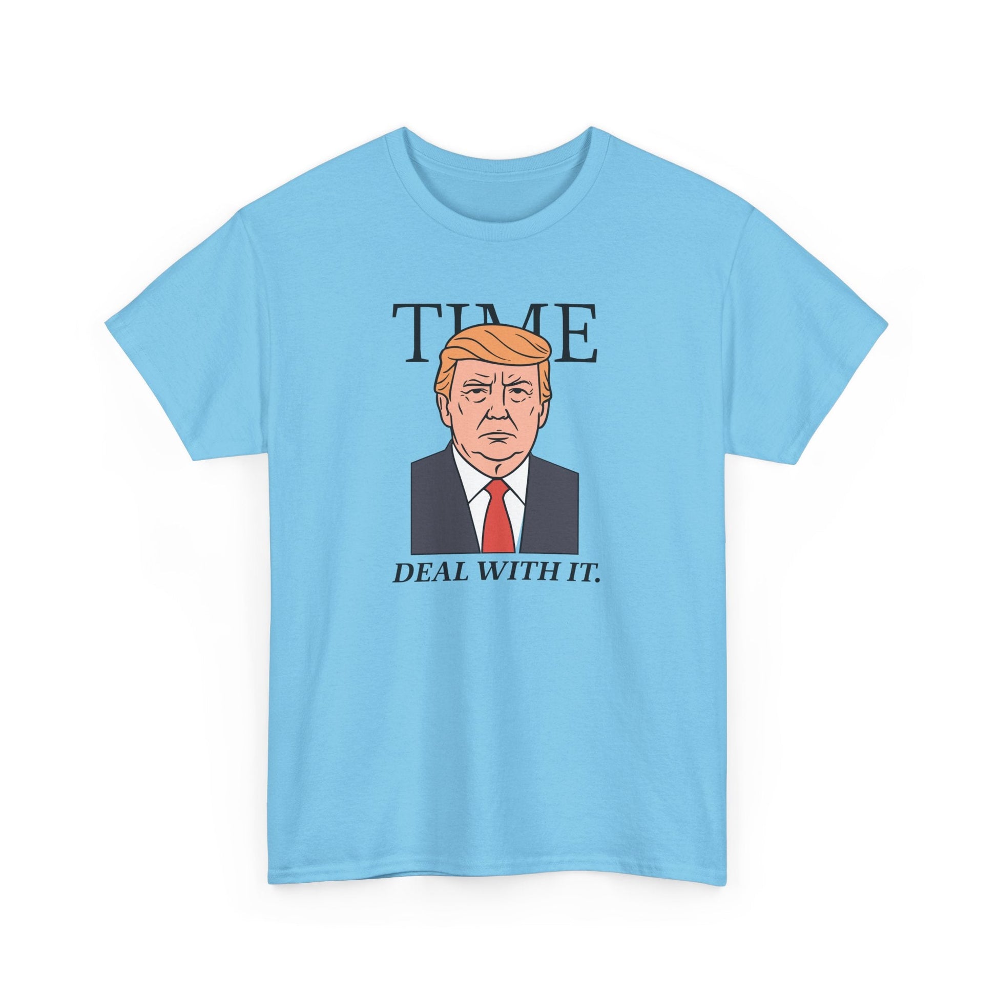 Trump Caricature 'TIME. DEAL WITH IT' T-Shirt - PatriotDepot.com