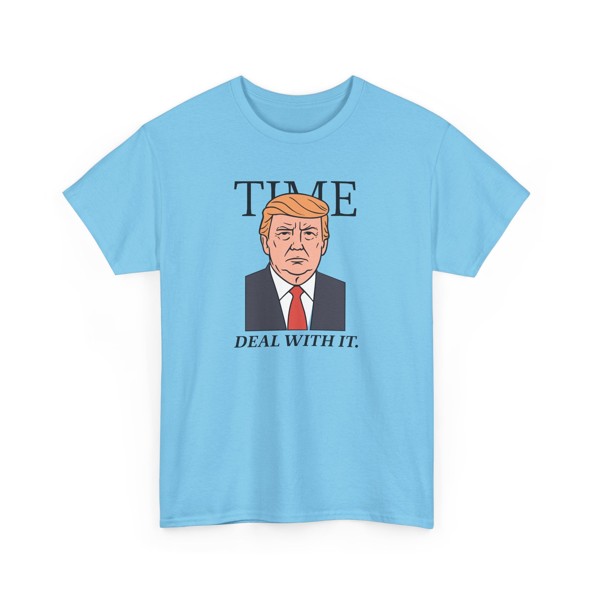 Trump Caricature 'TIME. DEAL WITH IT' T-Shirt - PatriotDepot.com