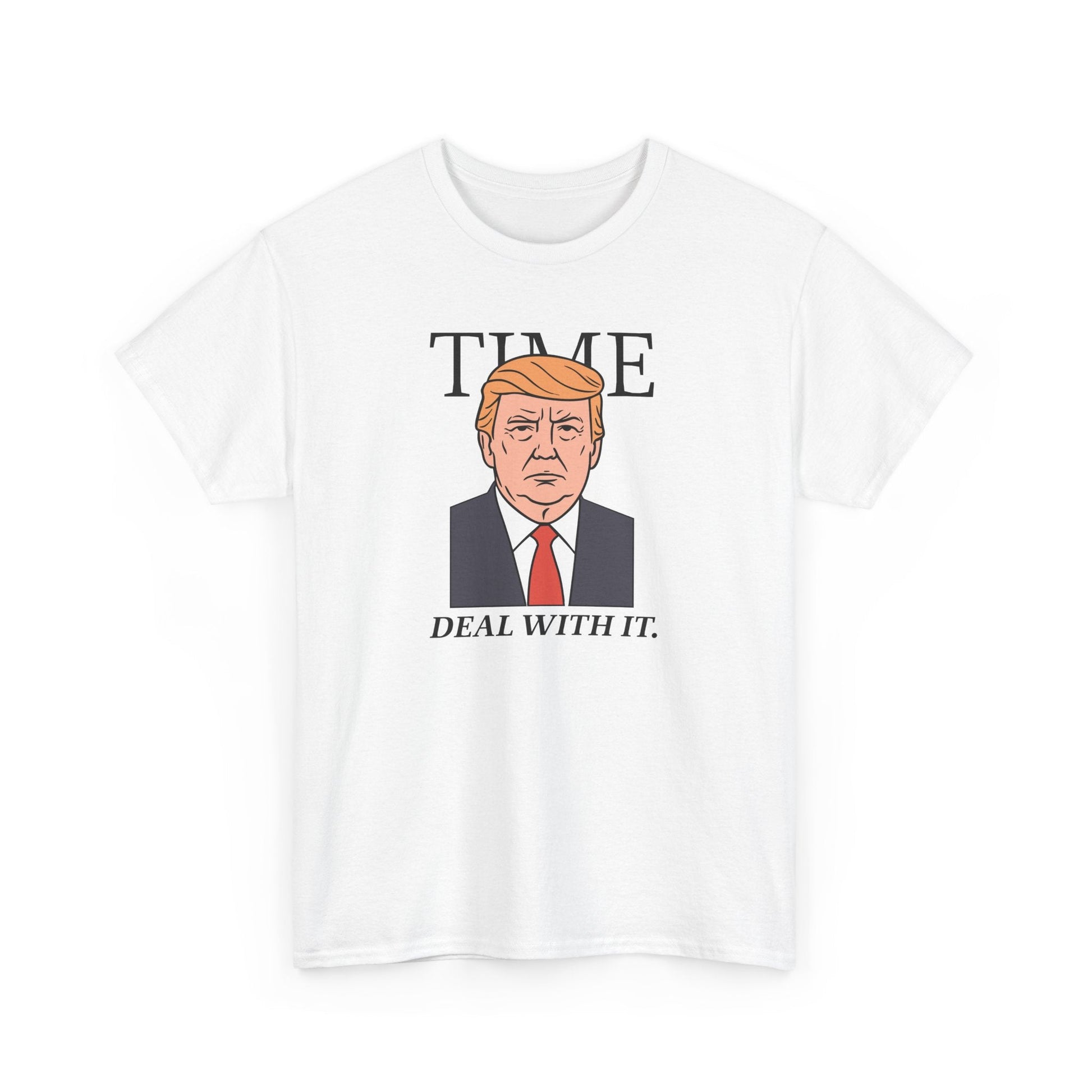 Trump Caricature 'TIME. DEAL WITH IT' T-Shirt - PatriotDepot.com