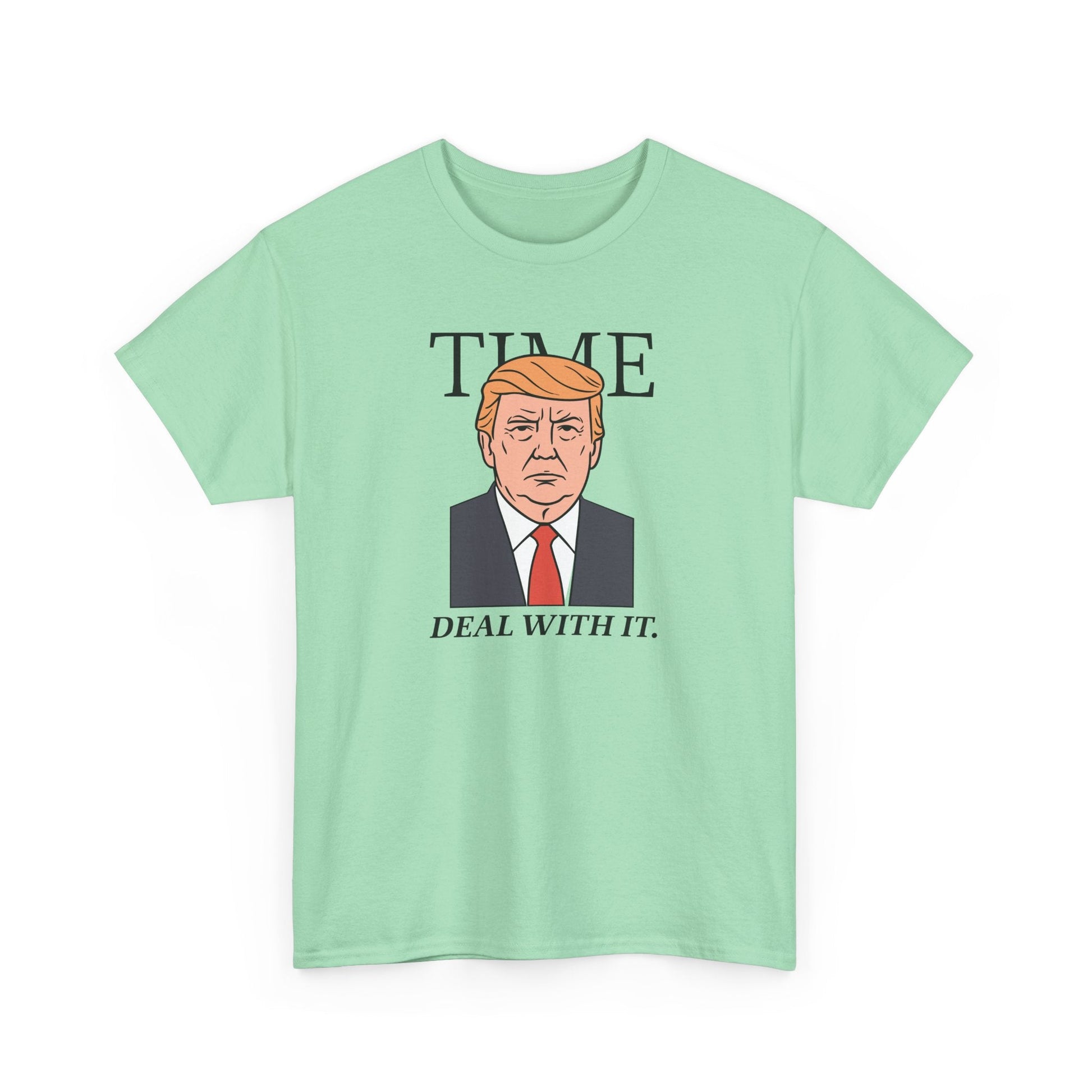Trump Caricature 'TIME. DEAL WITH IT' T-Shirt - PatriotDepot.com