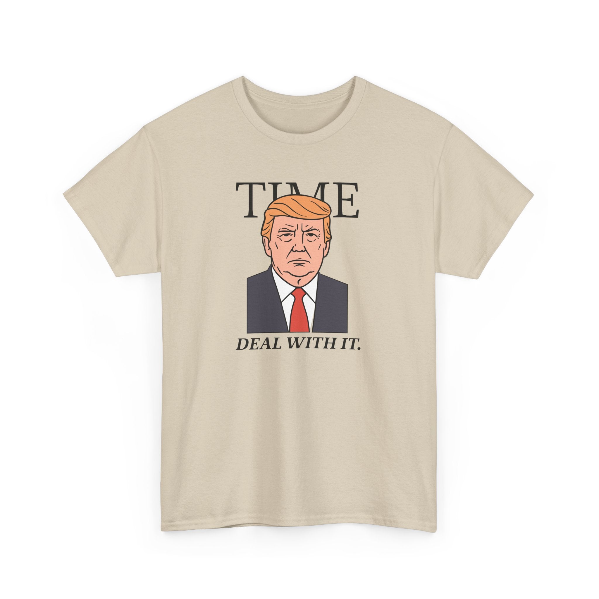 Trump Caricature 'TIME. DEAL WITH IT' T-Shirt - PatriotDepot.com