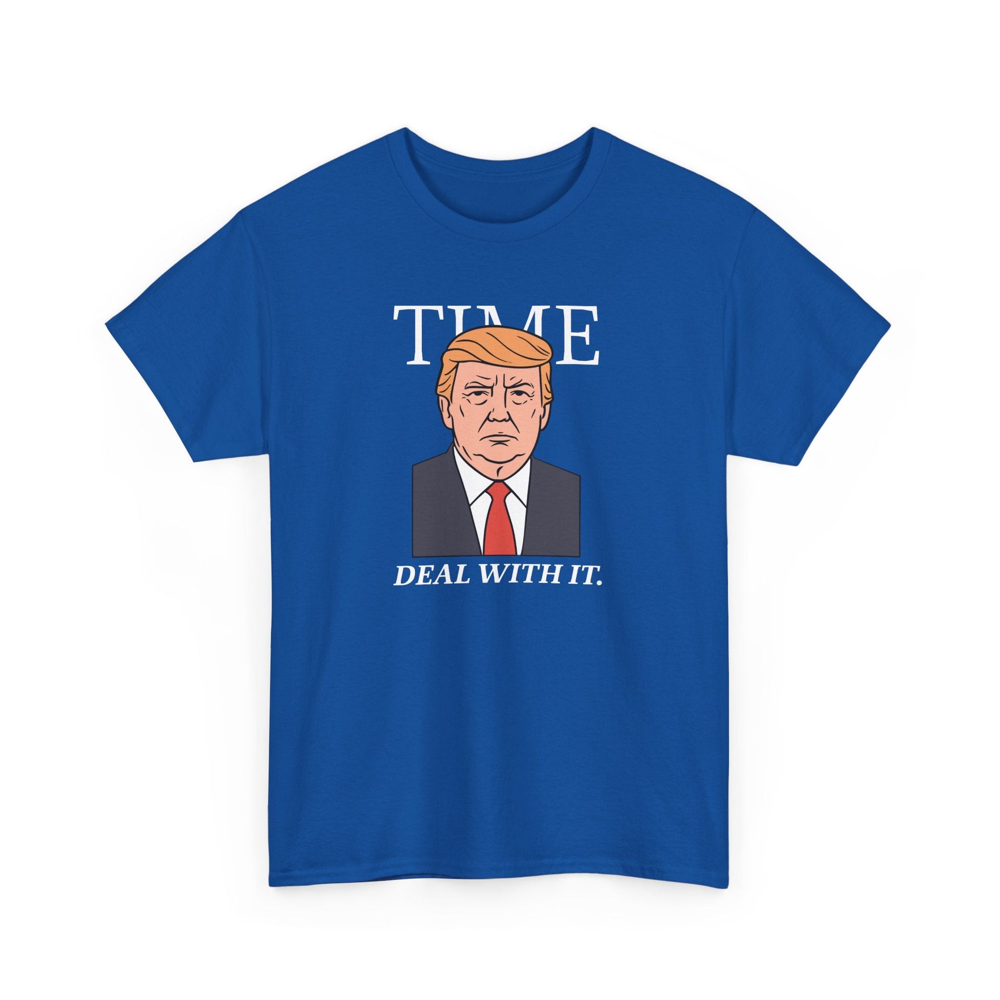 Trump Caricature 'TIME. DEAL WITH IT' T-Shirt - PatriotDepot.com