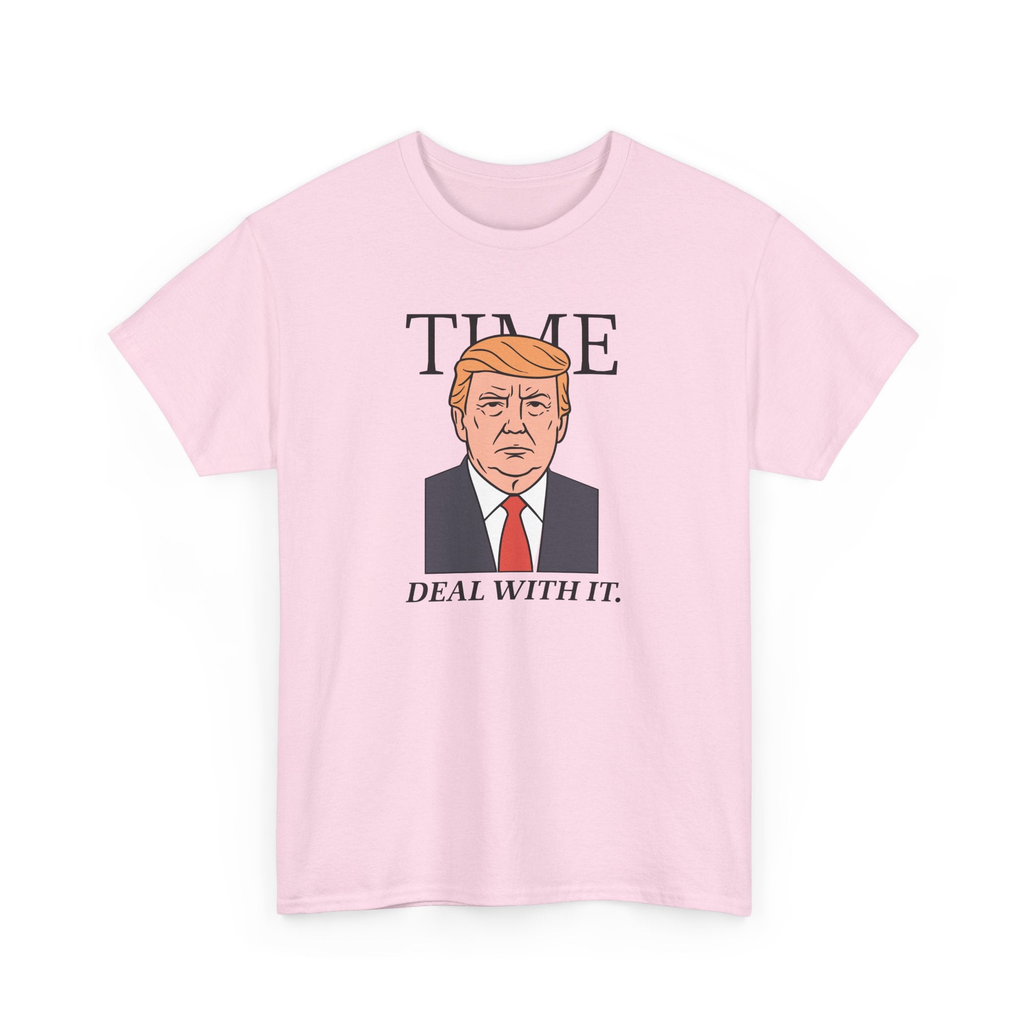 Trump Caricature 'TIME. DEAL WITH IT' T-Shirt - PatriotDepot.com