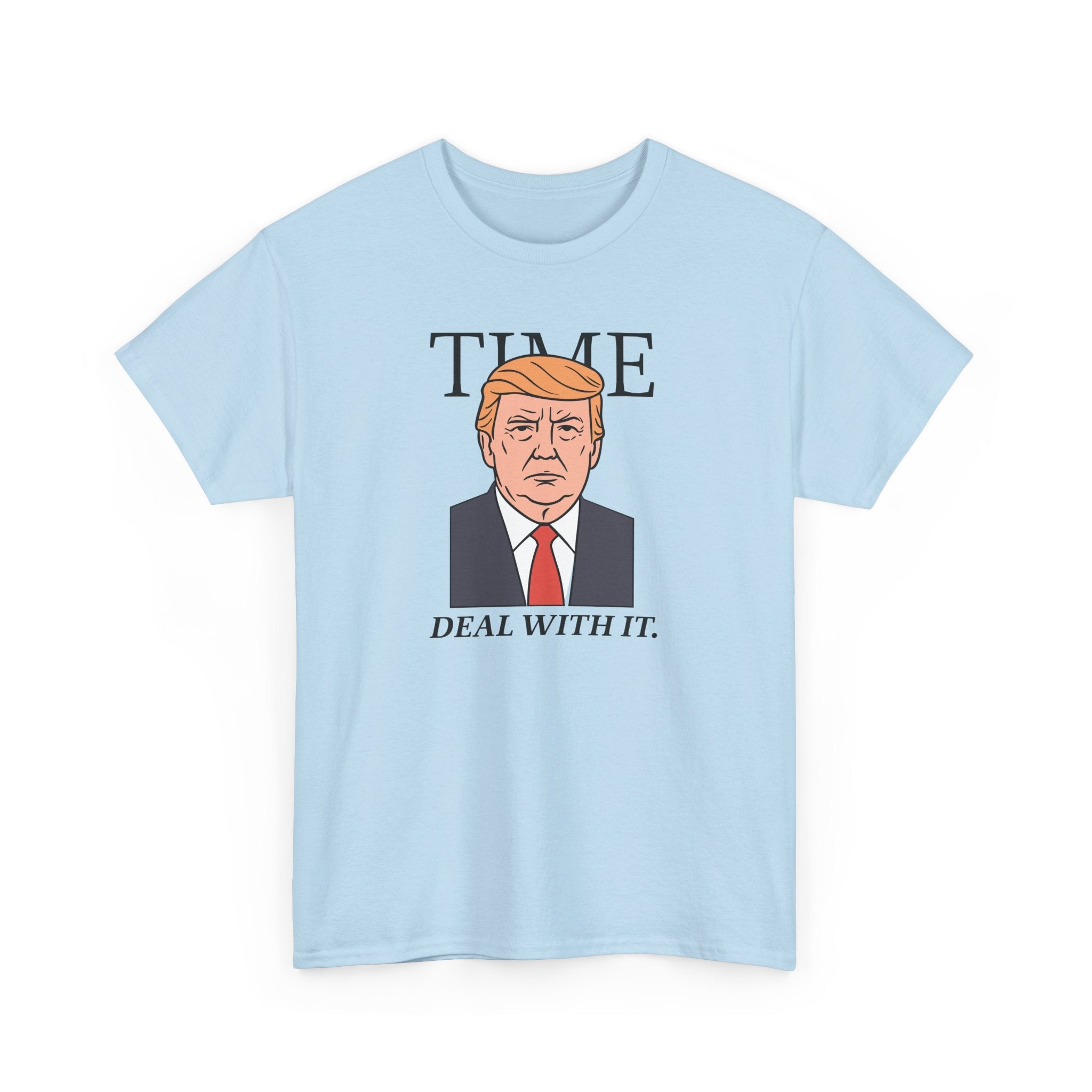 Trump Caricature 'TIME. DEAL WITH IT' T-Shirt - PatriotDepot.com