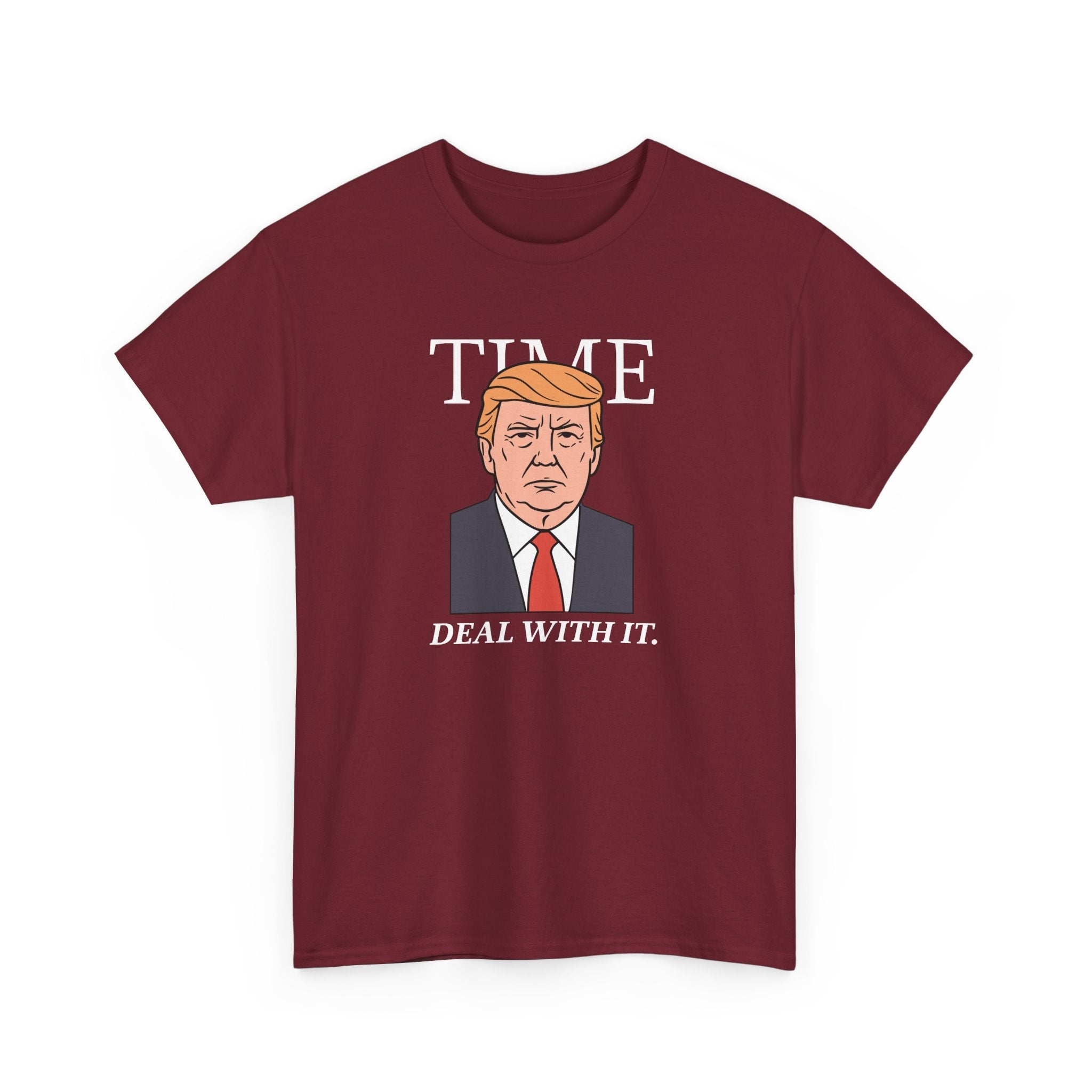 Trump Caricature 'TIME. DEAL WITH IT' T-Shirt - PatriotDepot.com