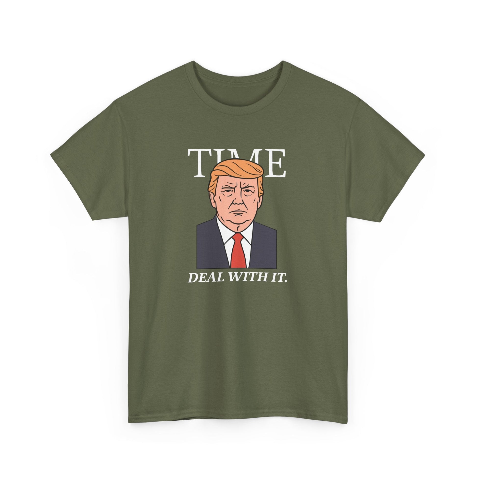 Trump Caricature 'TIME. DEAL WITH IT' T-Shirt - PatriotDepot.com