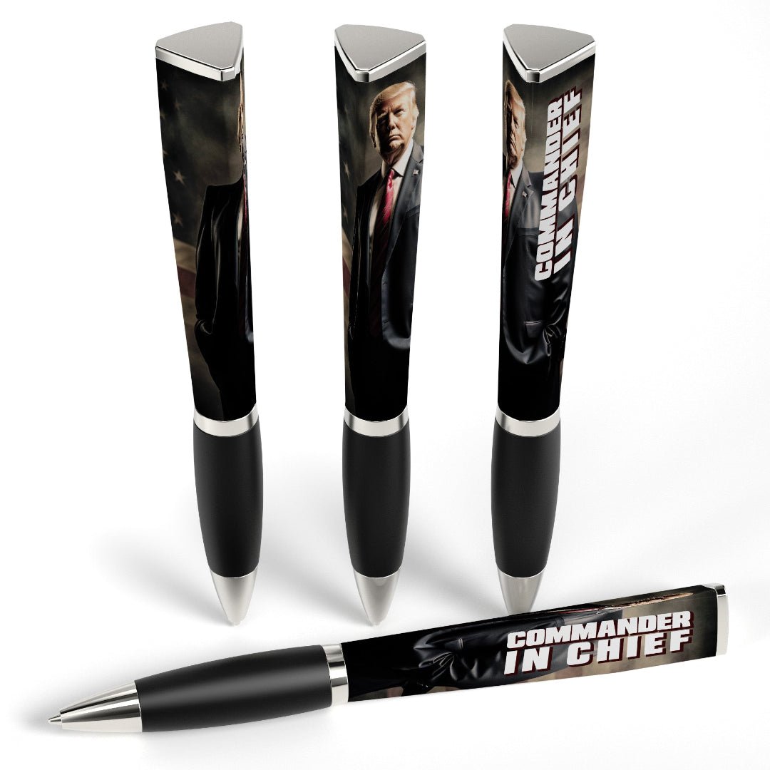 Trump "Commander in Chief" Performance Pen (3 Sided Design) w/ case - PatriotDepot.com
