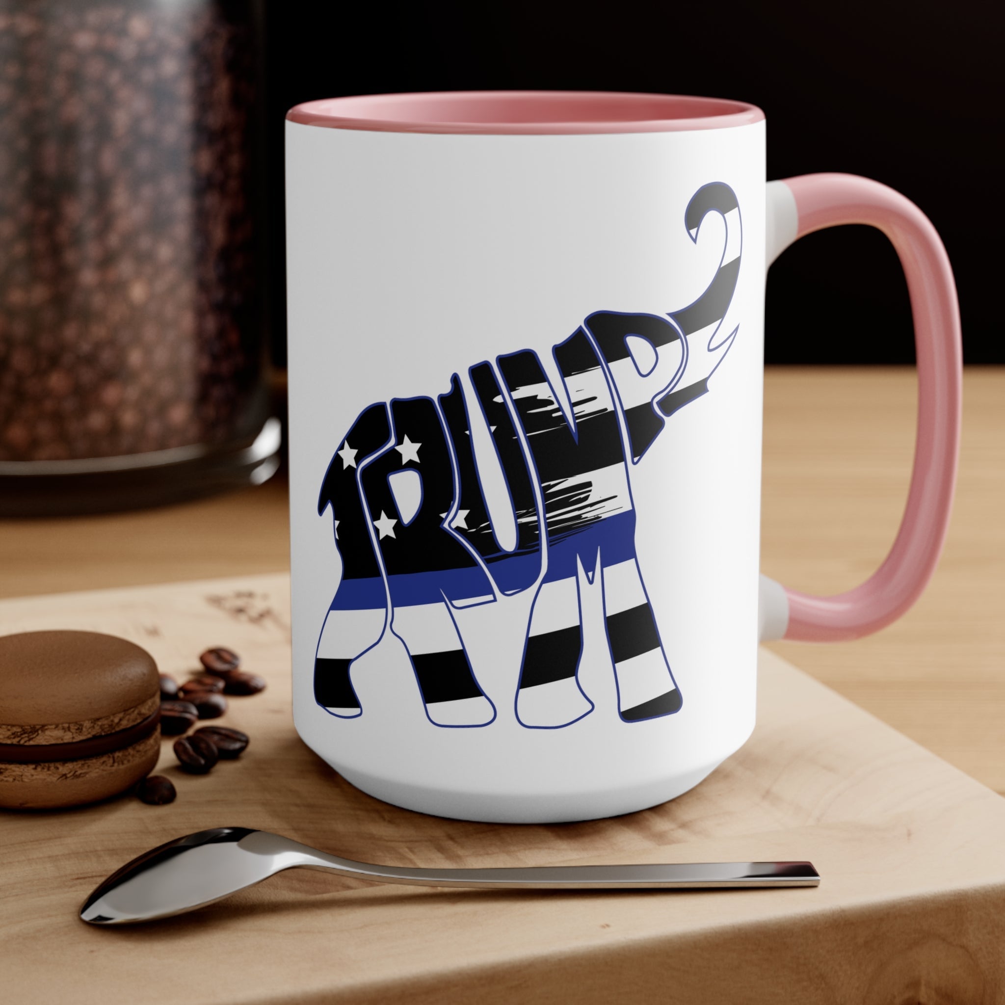 Trump - e - phant Thin Blue Line Mug (3 Colors, 2 Sizes) - PatriotDepot.com