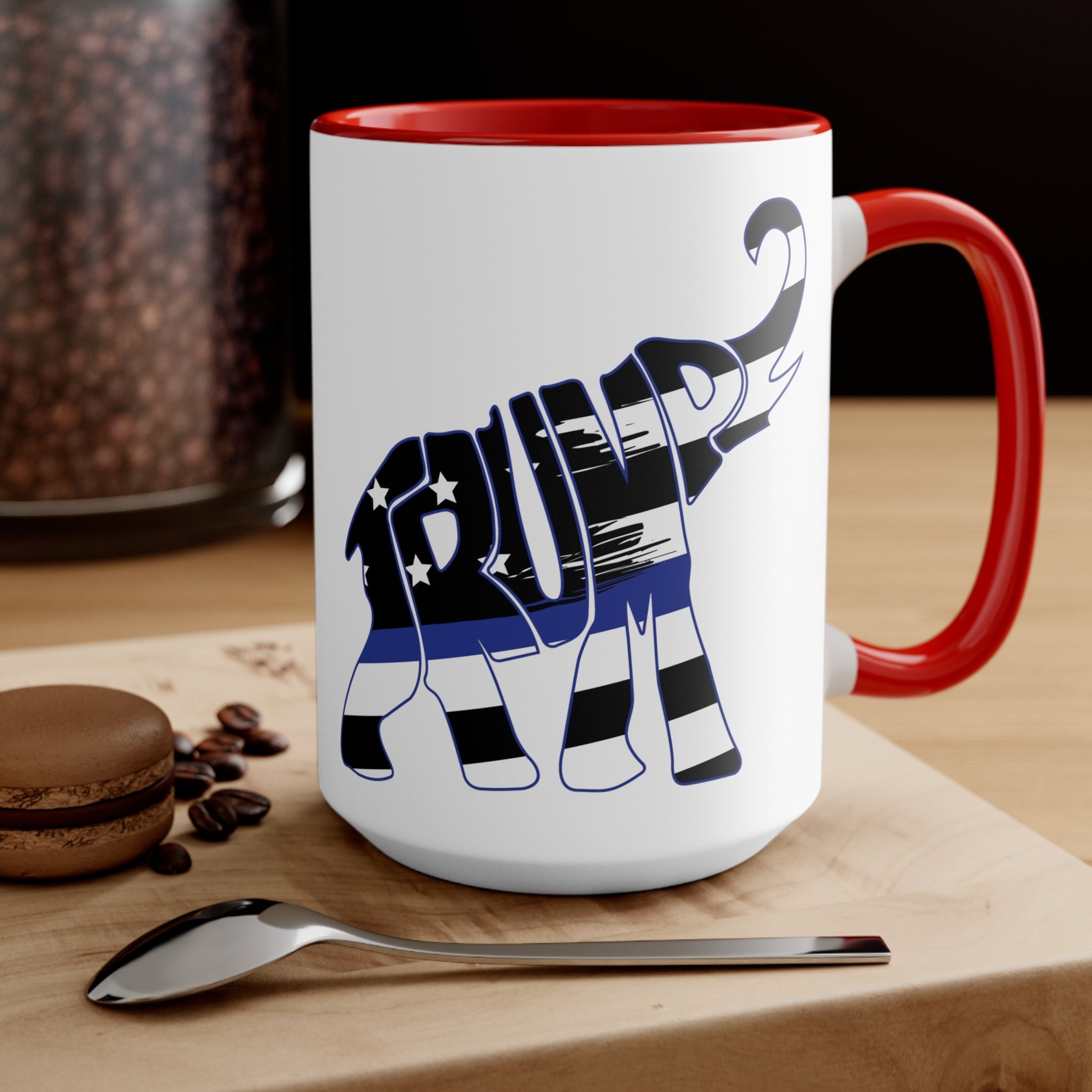 Trump - e - phant Thin Blue Line Mug (3 Colors, 2 Sizes) - PatriotDepot.com