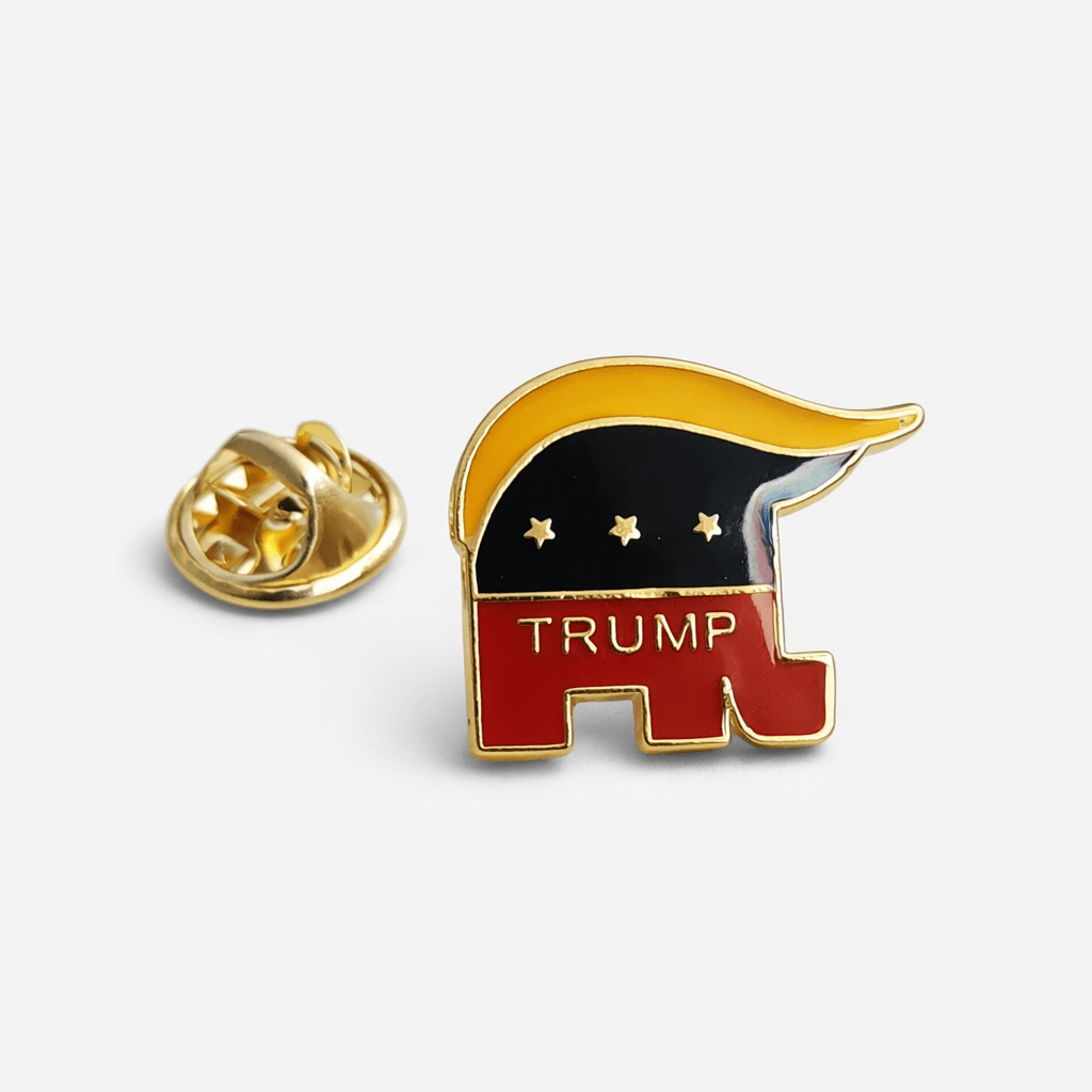 Trump Elephant Enamel Pin (Gold Plated) - PatriotDepot.com