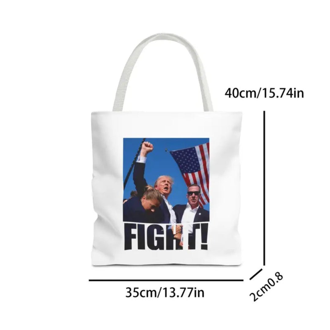 Trump Fight Canvas Tote Bag - PatriotDepot.com