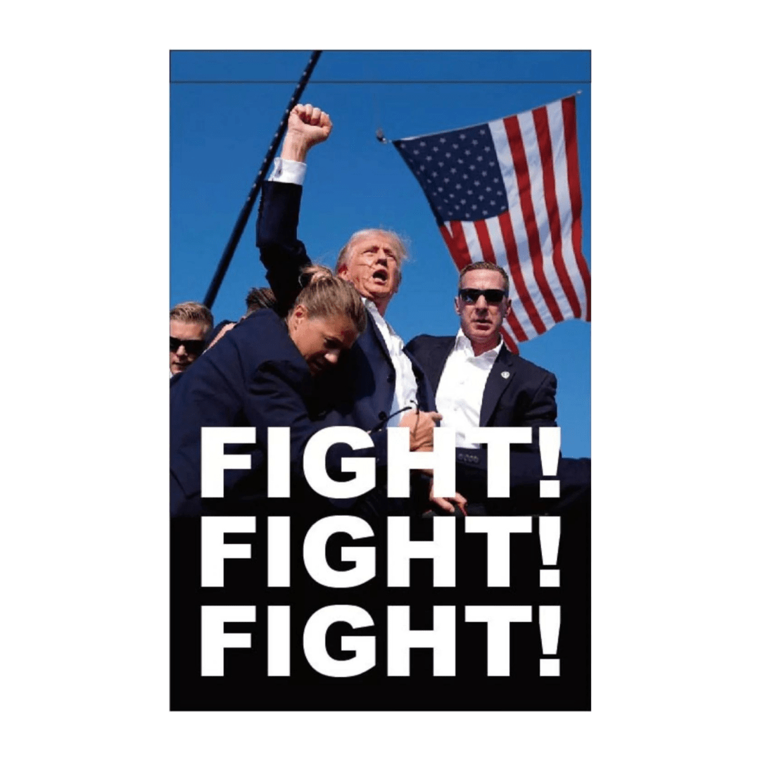 Trump Fight Fight Fight 12"x18" Garden Flag - PatriotDepot.com
