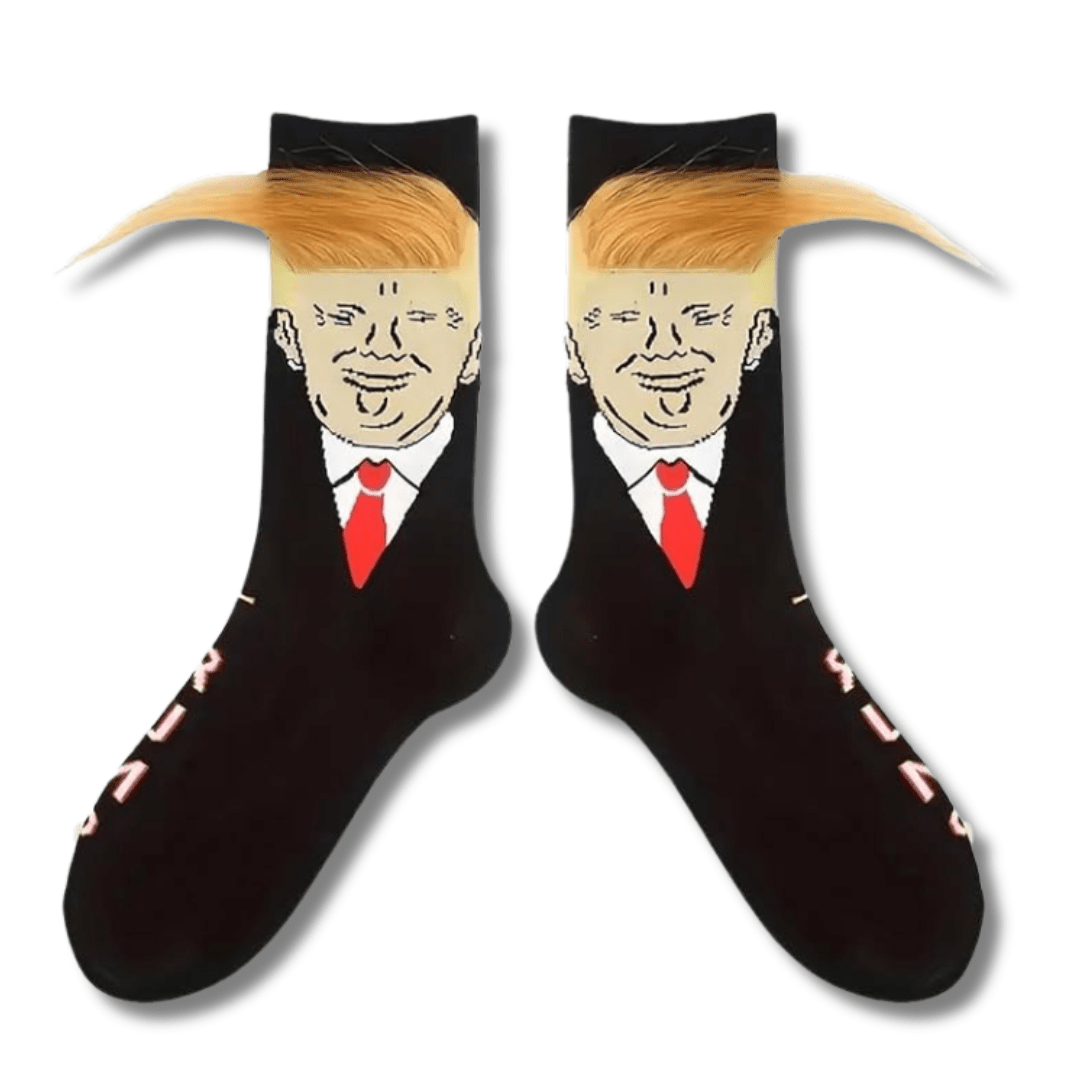 Trump Fuzzy Hair Socks - PatriotDepot.com