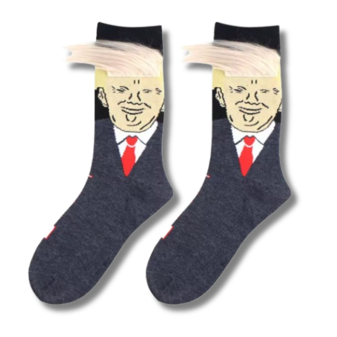 Trump Fuzzy Hair Socks - PatriotDepot.com