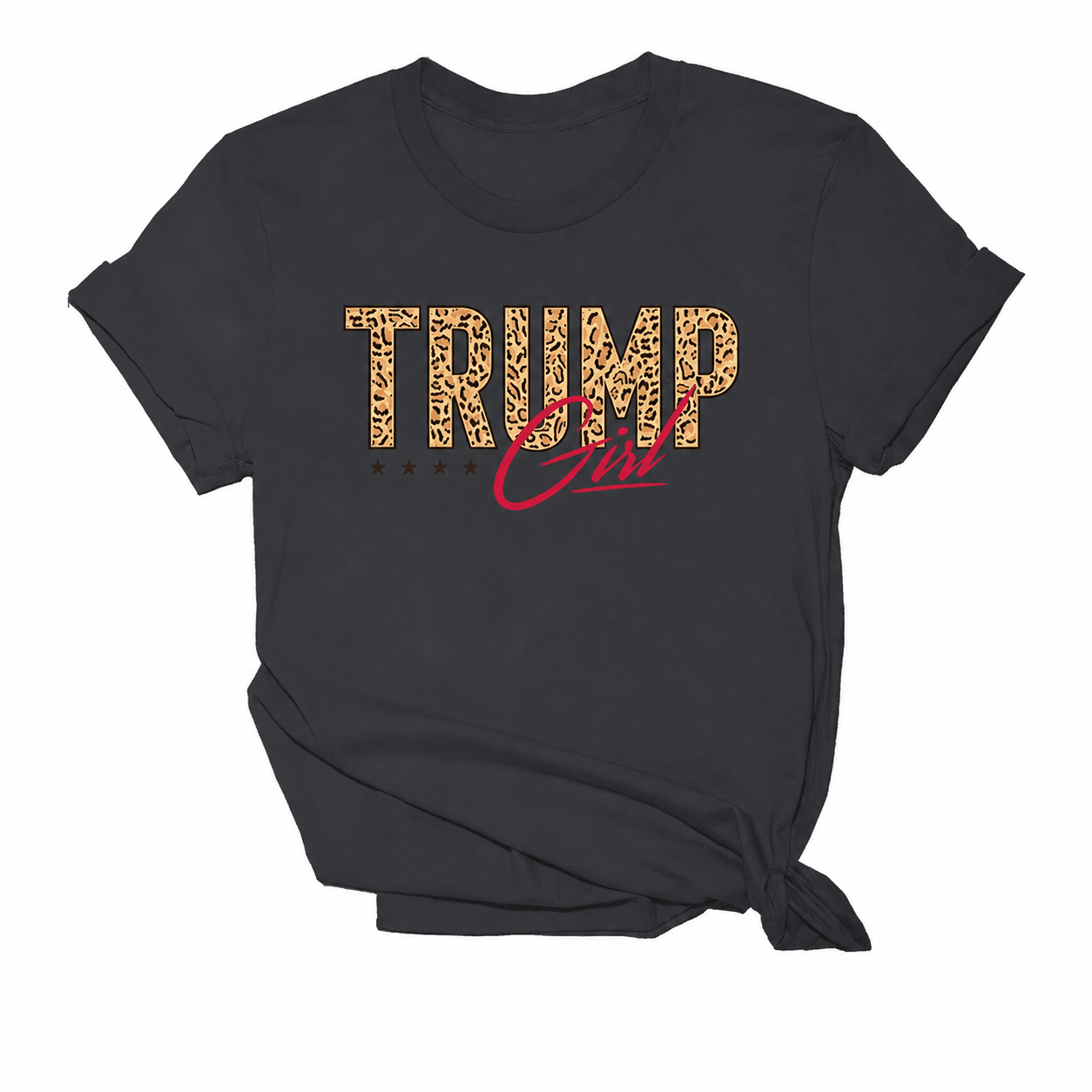 Trump Girl Leopard Print T-Shirt - PatriotDepot.com