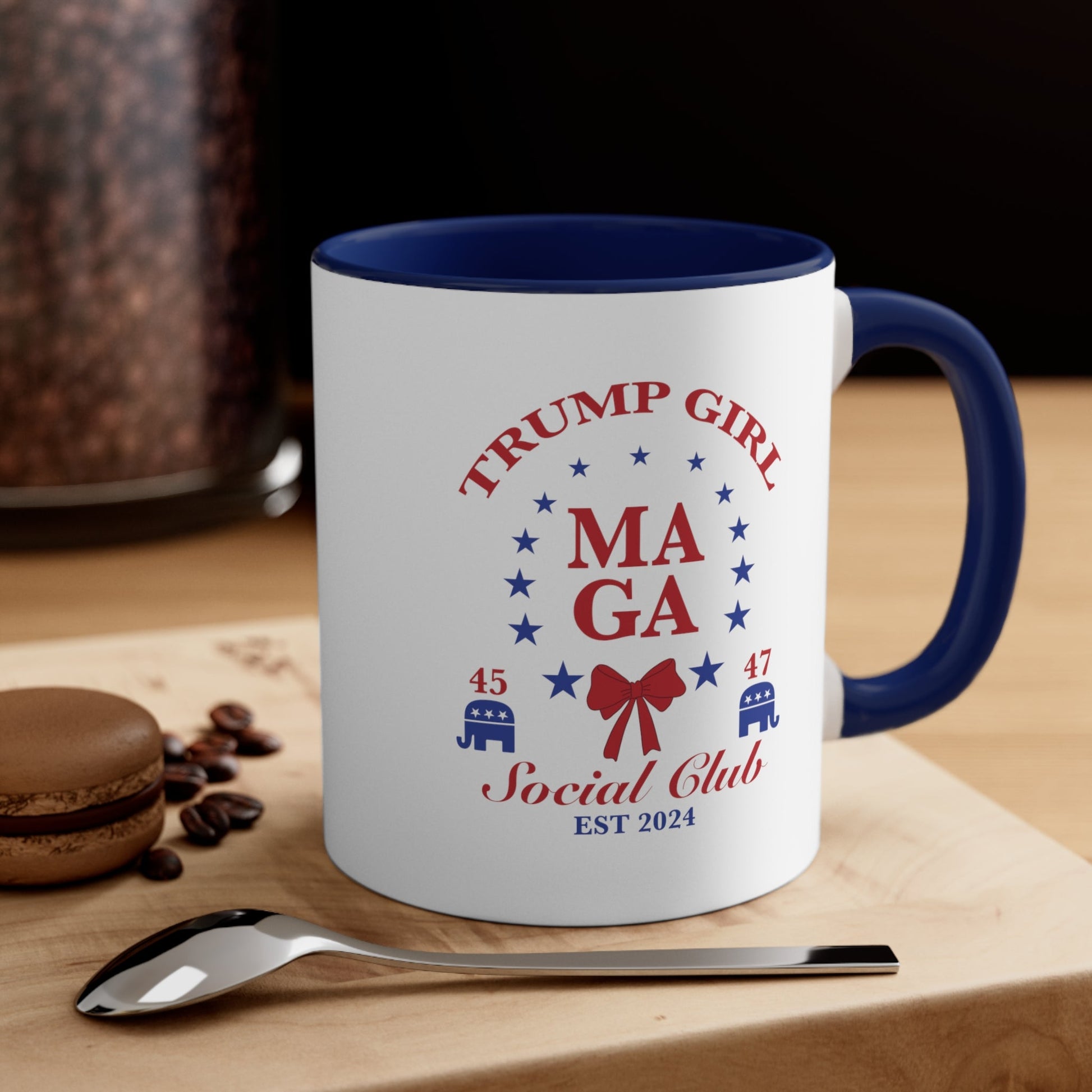 Trump Girl "MAGA Social Club" T-Shirt Mug 11oz (5 colors) - PatriotDepot.com