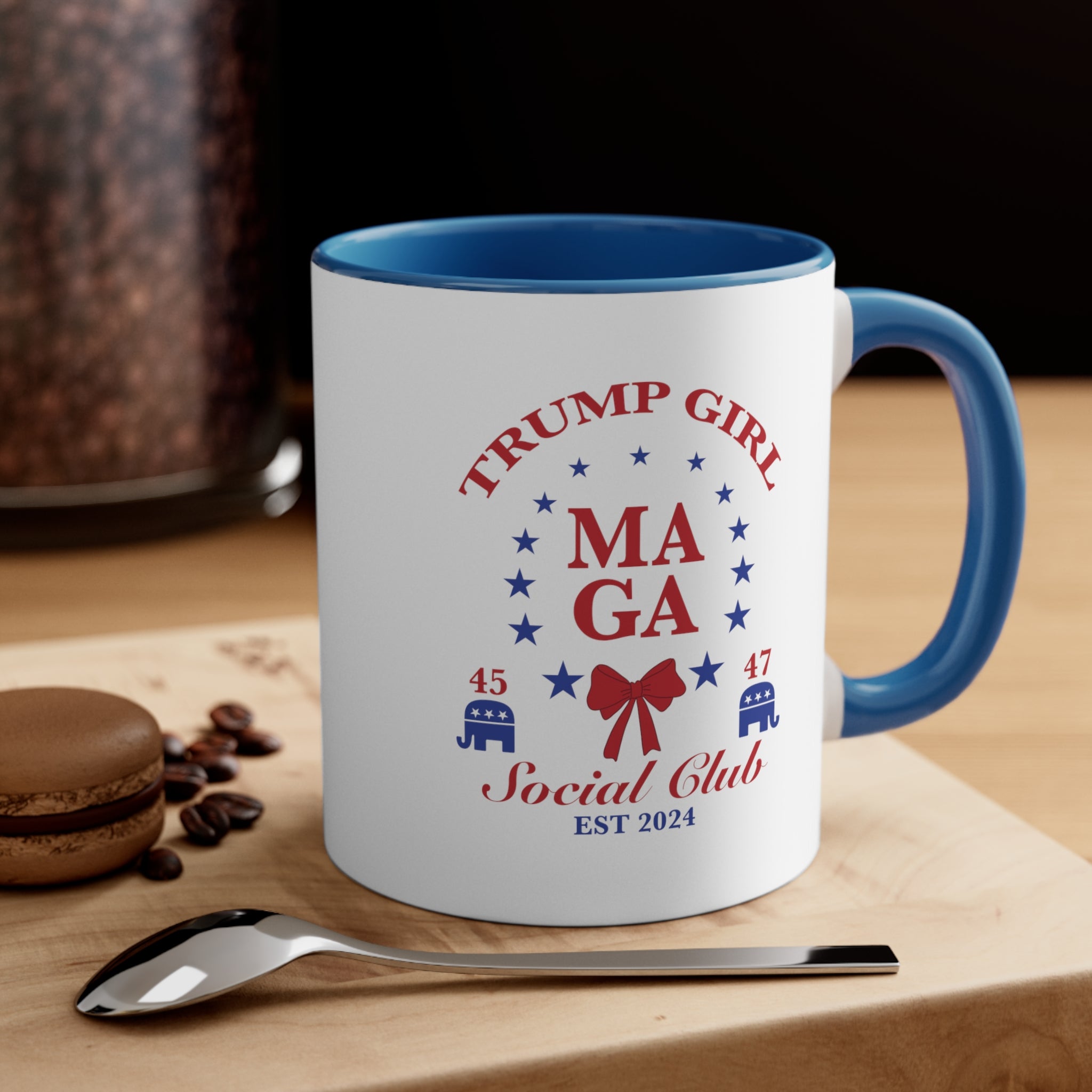 Trump Girl "MAGA Social Club" T-Shirt Mug 11oz (5 colors) - PatriotDepot.com