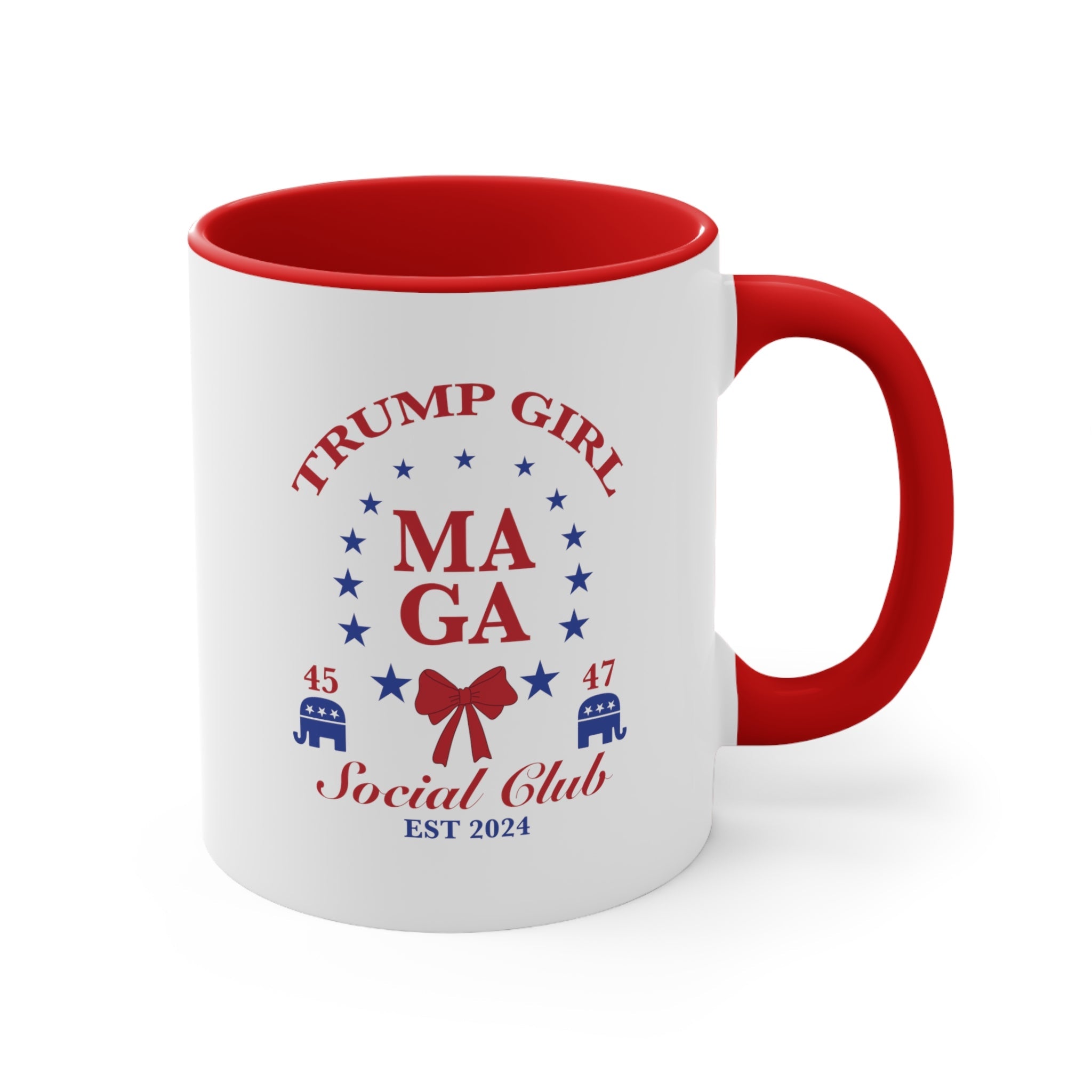 Trump Girl "MAGA Social Club" T-Shirt Mug 11oz (5 colors) - PatriotDepot.com
