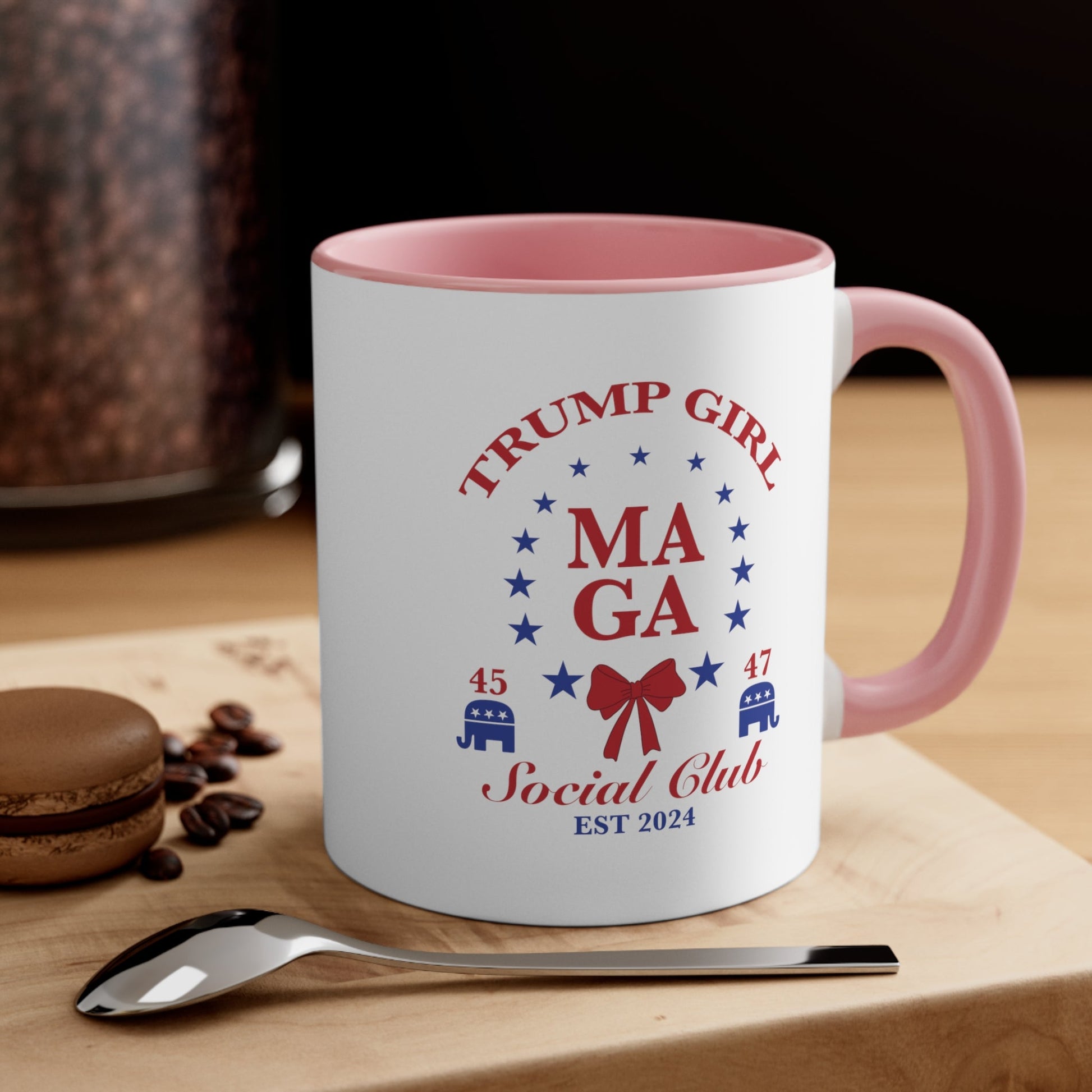 Trump Girl "MAGA Social Club" T-Shirt Mug 11oz (5 colors) - PatriotDepot.com
