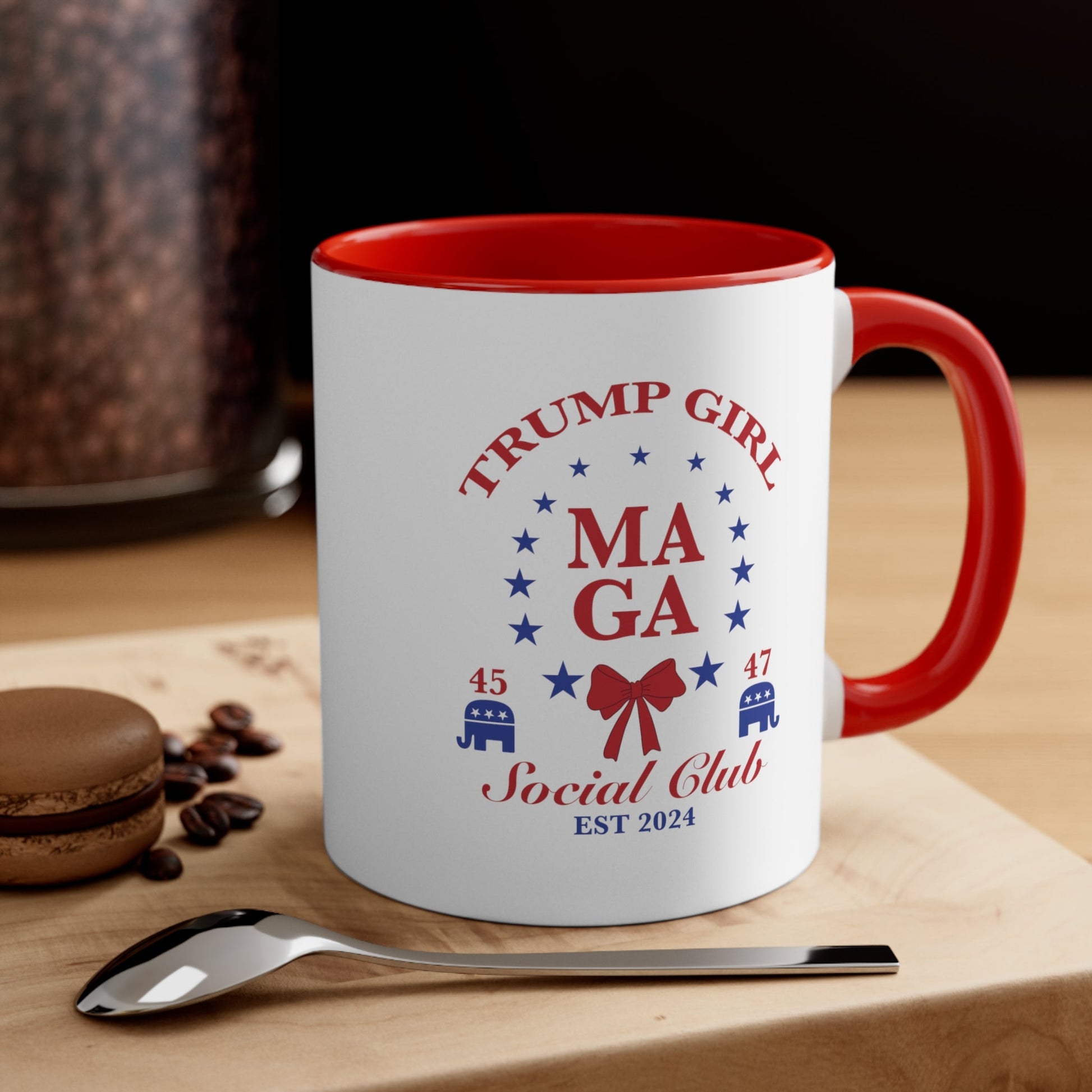 Trump Girl "MAGA Social Club" T-Shirt Mug 11oz (5 colors) - PatriotDepot.com