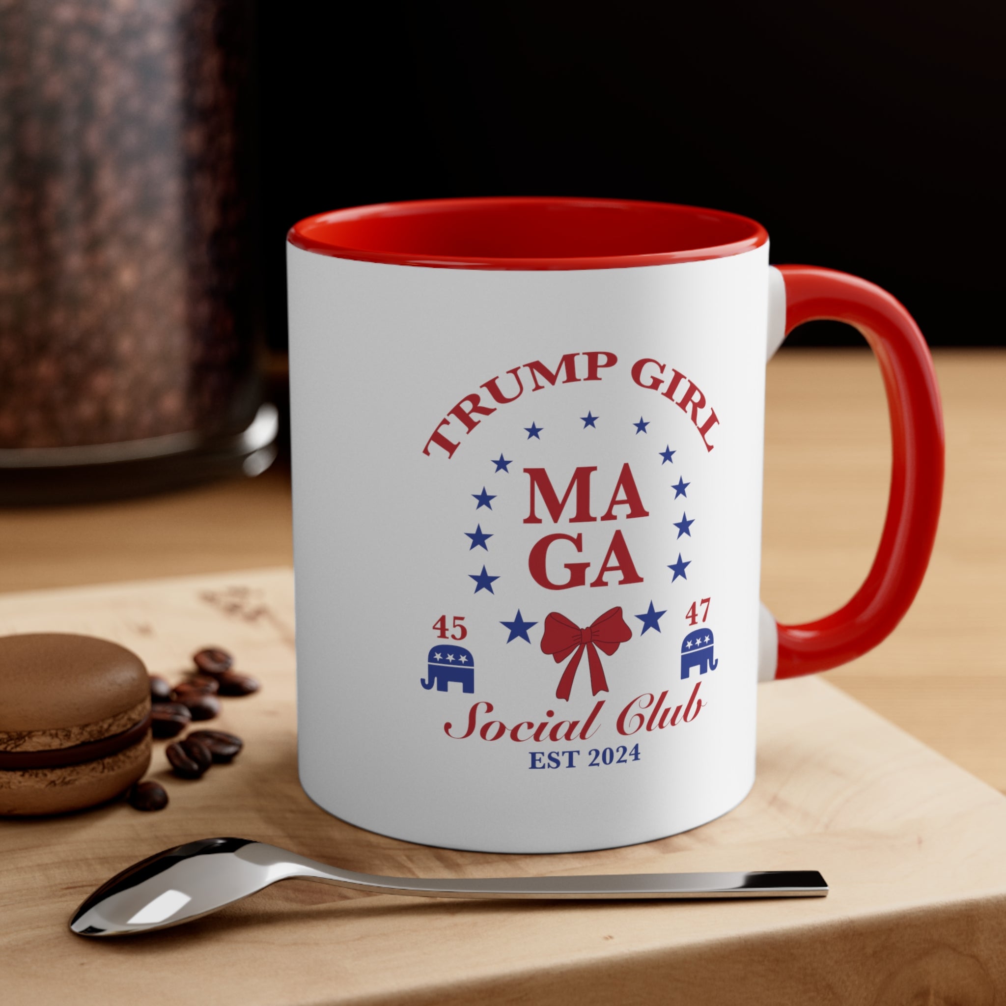 Trump Girl "MAGA Social Club" T-Shirt Mug 11oz (5 colors) - PatriotDepot.com