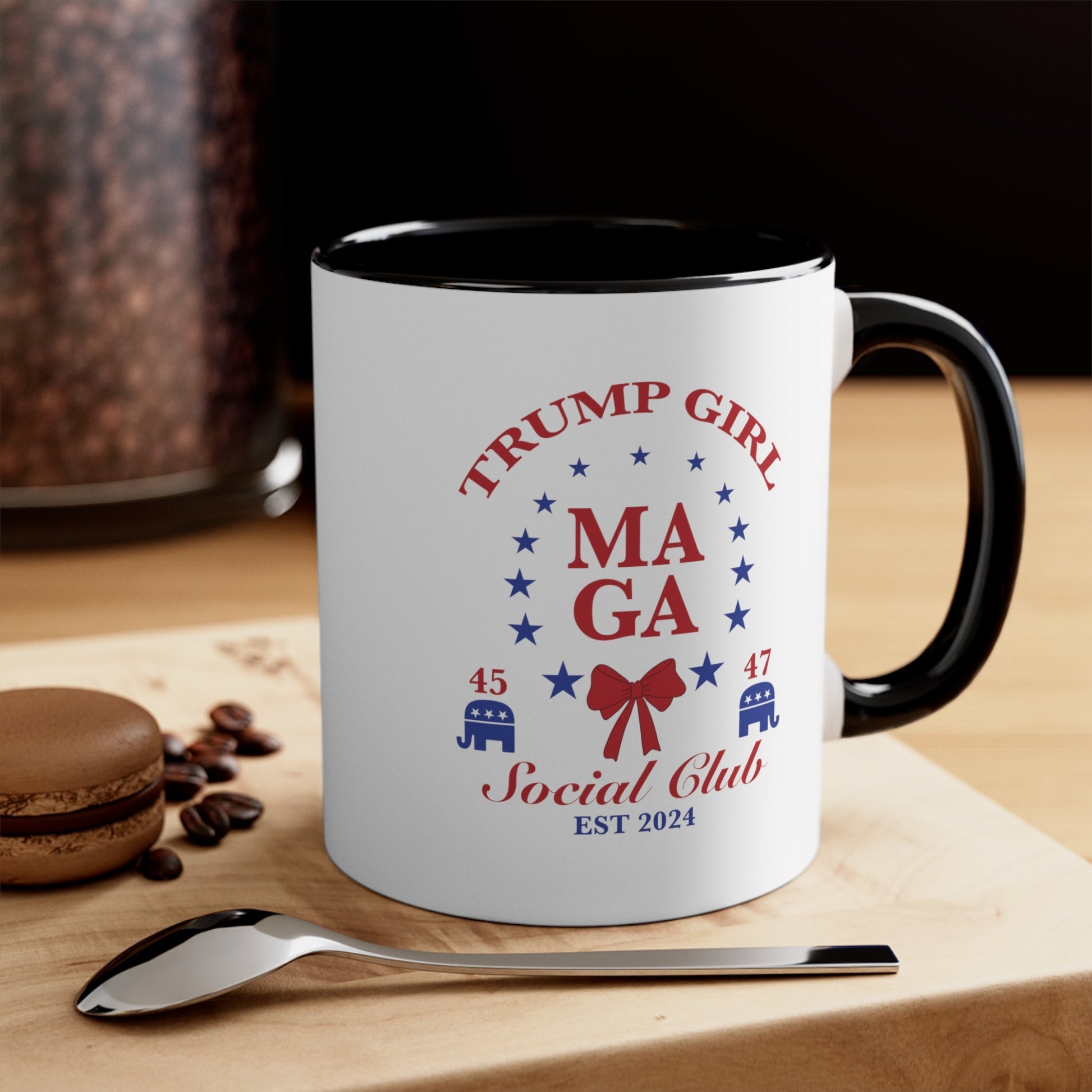 Trump Girl "MAGA Social Club" T-Shirt Mug 11oz (5 colors) - PatriotDepot.com