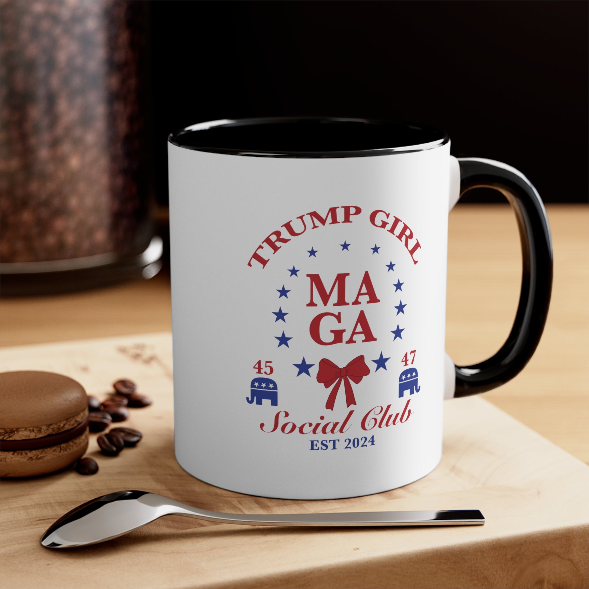 Trump Girl "MAGA Social Club" T-Shirt Mug 11oz (5 colors) - PatriotDepot.com
