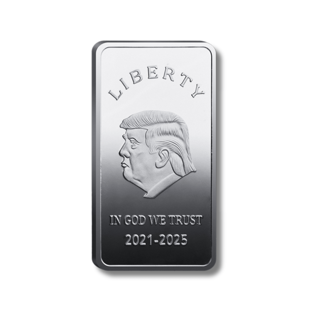 Trump Gold Bar Collectible Medallion (2 Finishes) - PatriotDepot.com