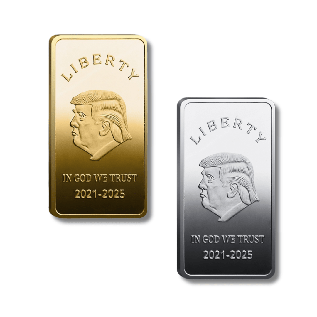 Trump Gold Bar Collectible Medallion (2 Finishes) - PatriotDepot.com