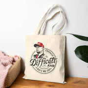 Trump 'Honest Difficult and Takes No Shit' Cotton Canvas Tote Bag - PatriotDepot.com