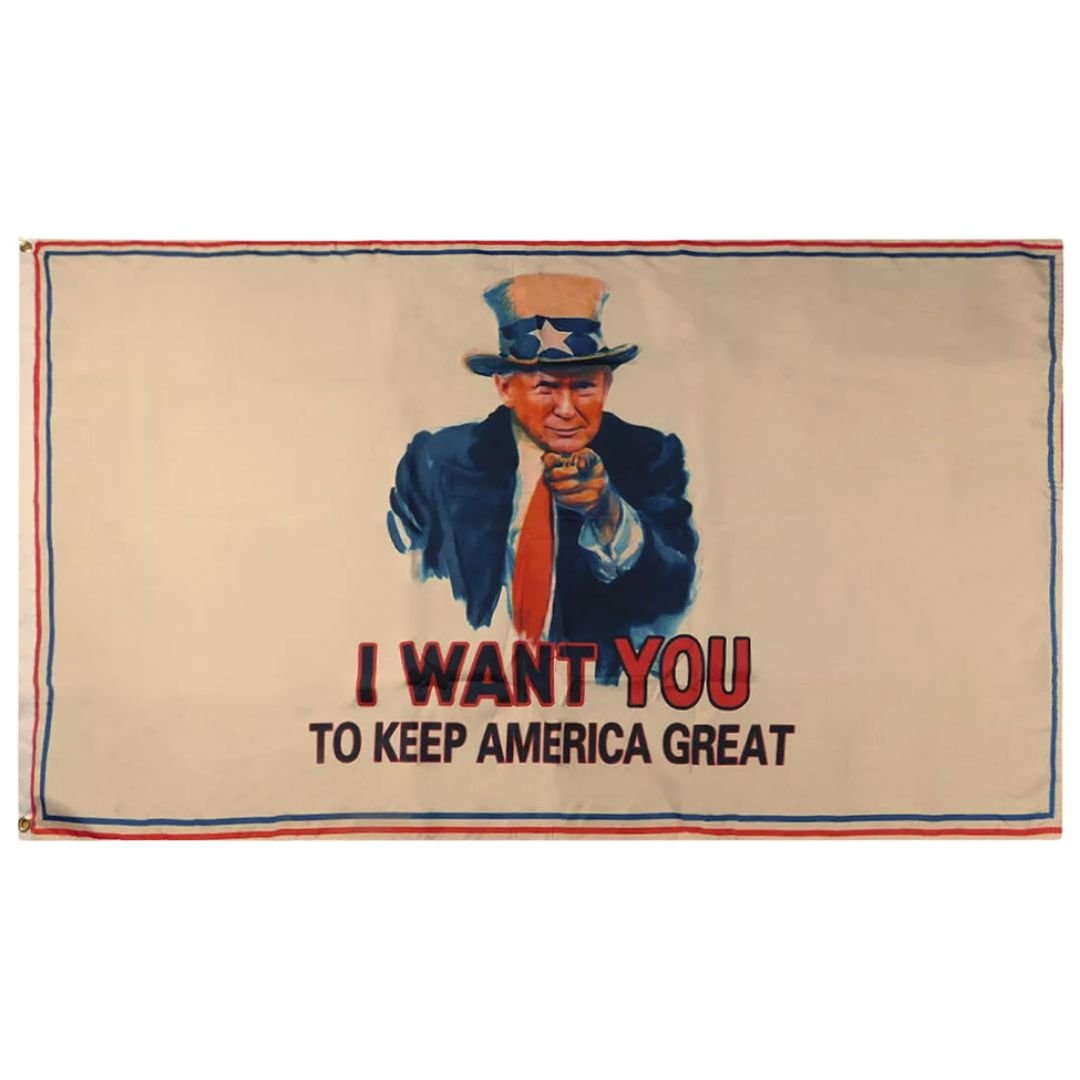 Trump "I Want You to Keep America Great" 3'x5' Flag - PatriotDepot.com