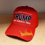 Trump "Keep America First" Custom Embroidered Hat (Red) - PatriotDepot.com