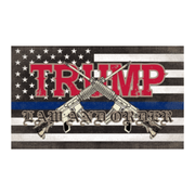 Trump Law & Order Thin Blue Line 3'x5' Flag - PatriotDepot.com