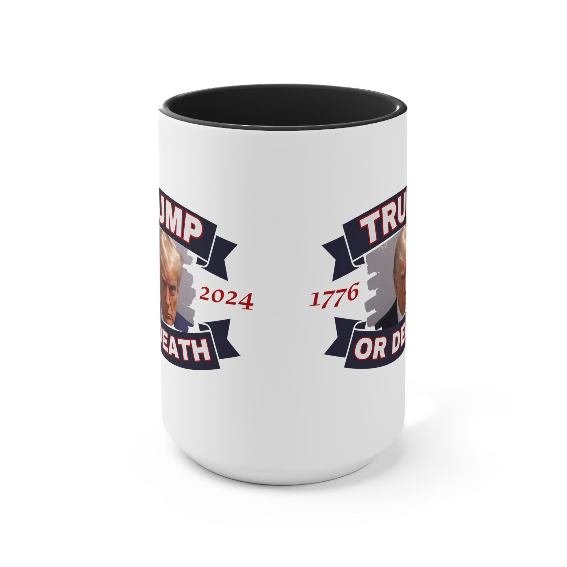 Trump Liberty or Death 1776 2024 Mugshot Mug (3 Colors) - PatriotDepot.com