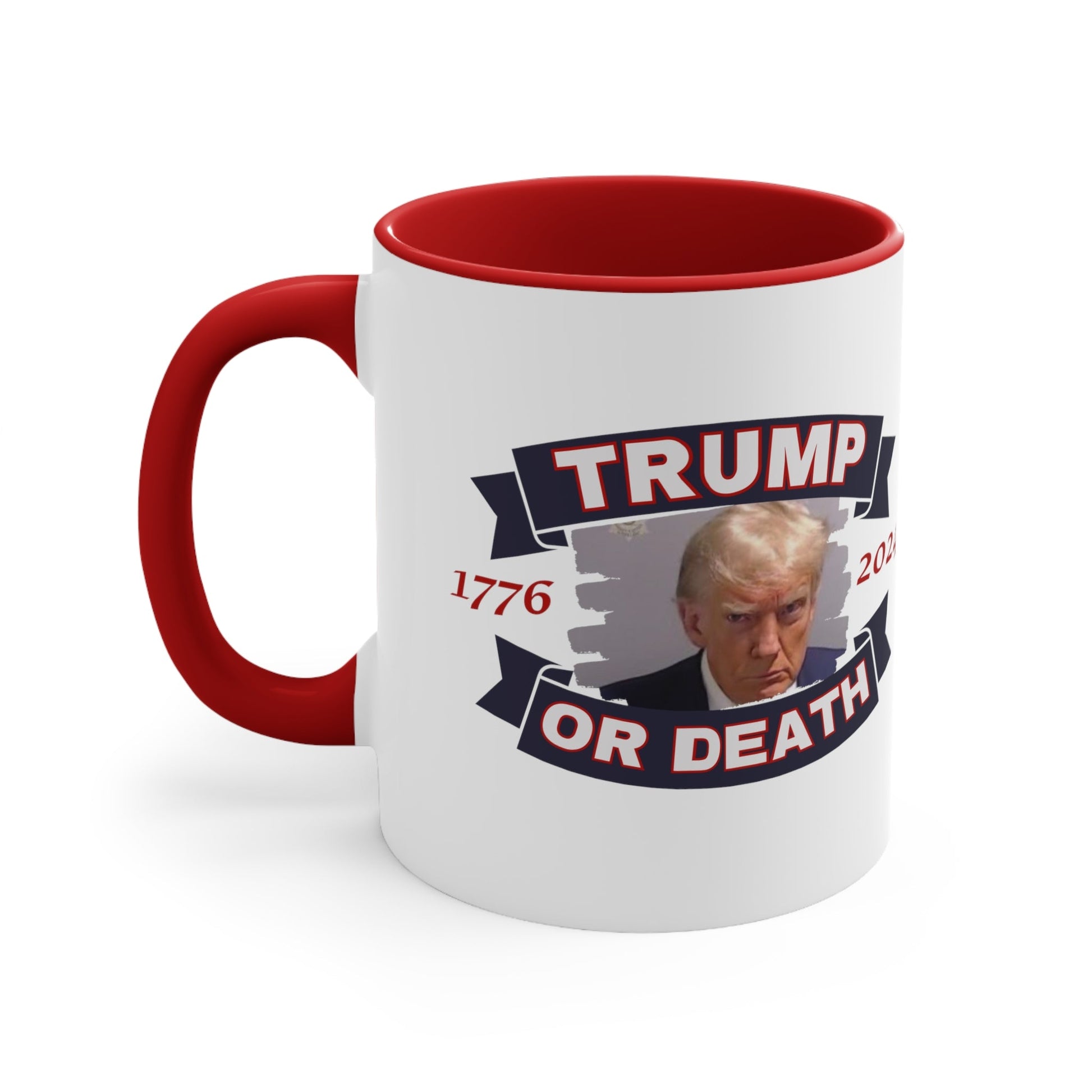 Trump Liberty or Death 1776 2024 Mugshot Mug (3 Colors) - PatriotDepot.com