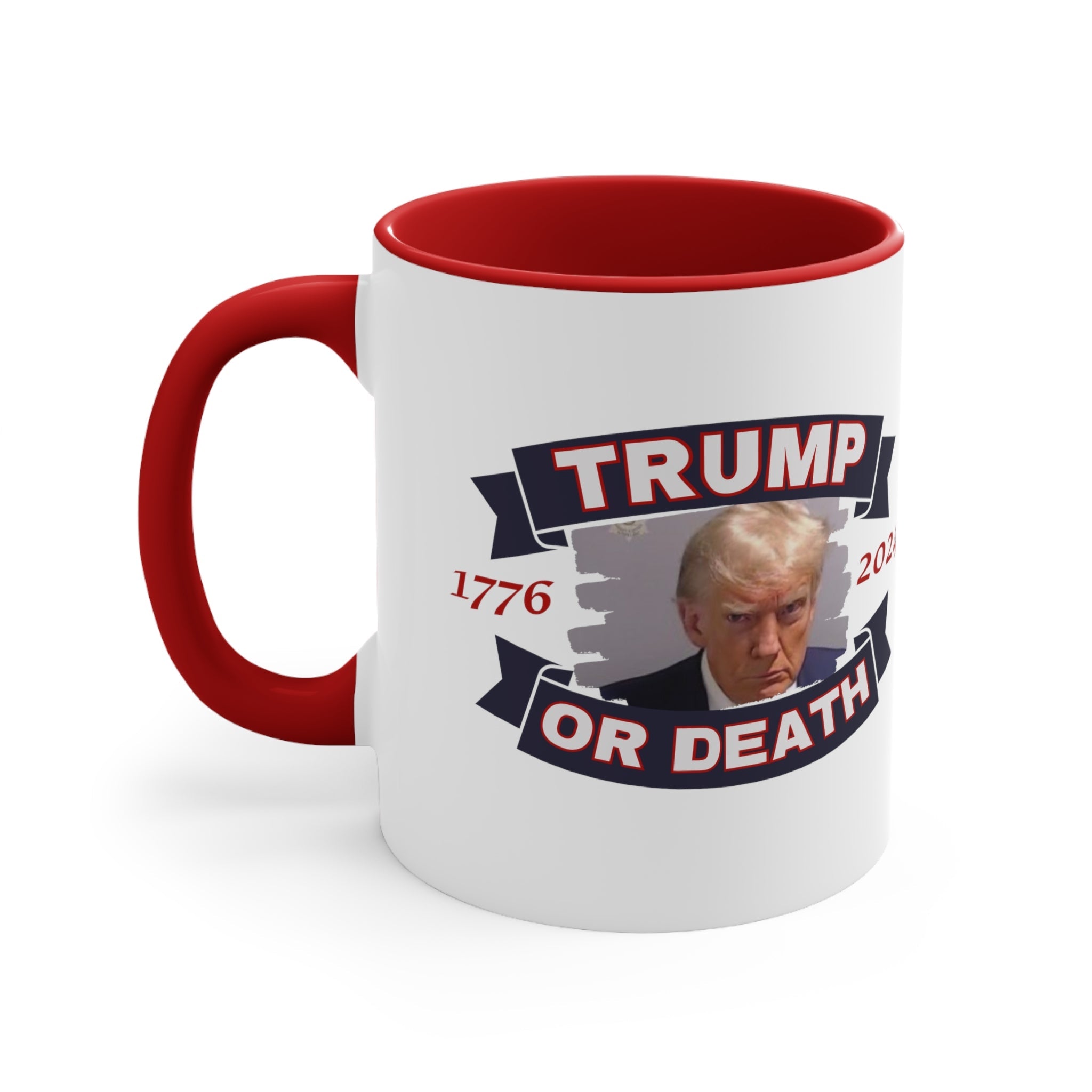 Trump Liberty or Death 1776 2024 Mugshot Mug (3 Colors) - PatriotDepot.com
