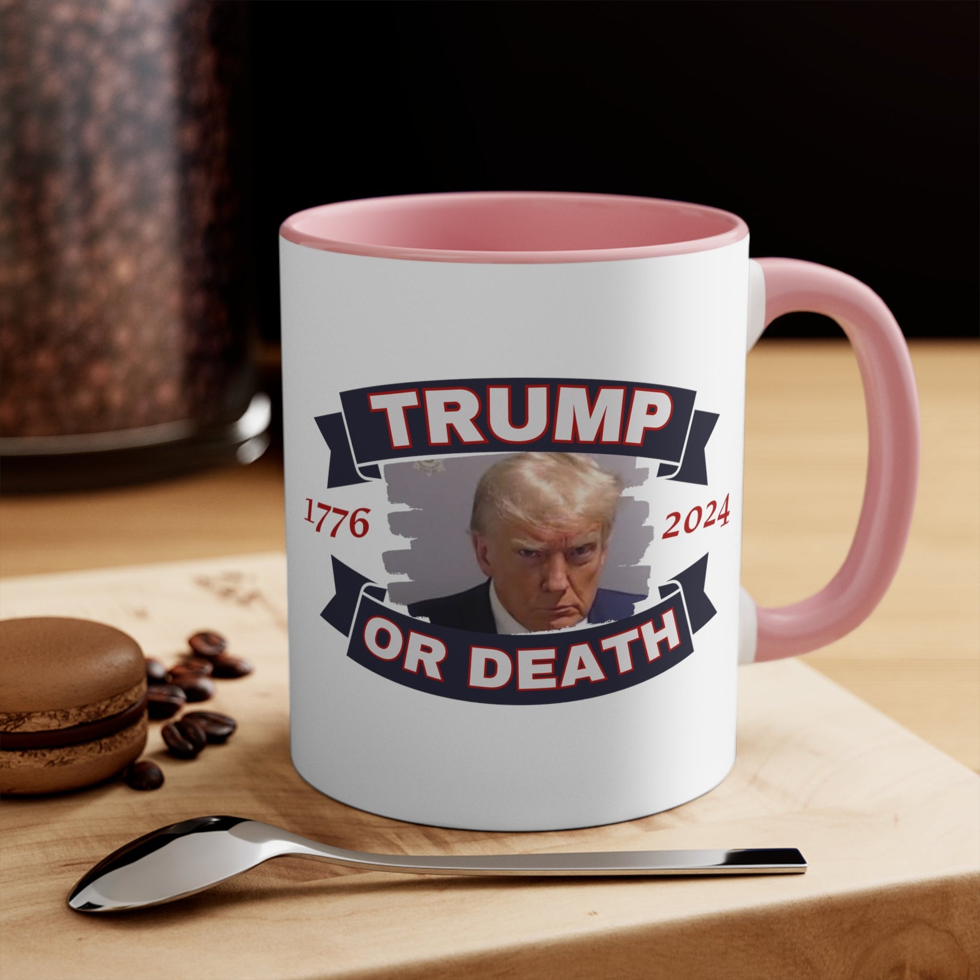 Trump Liberty or Death 1776 2024 Mugshot Mug (3 Colors) - PatriotDepot.com