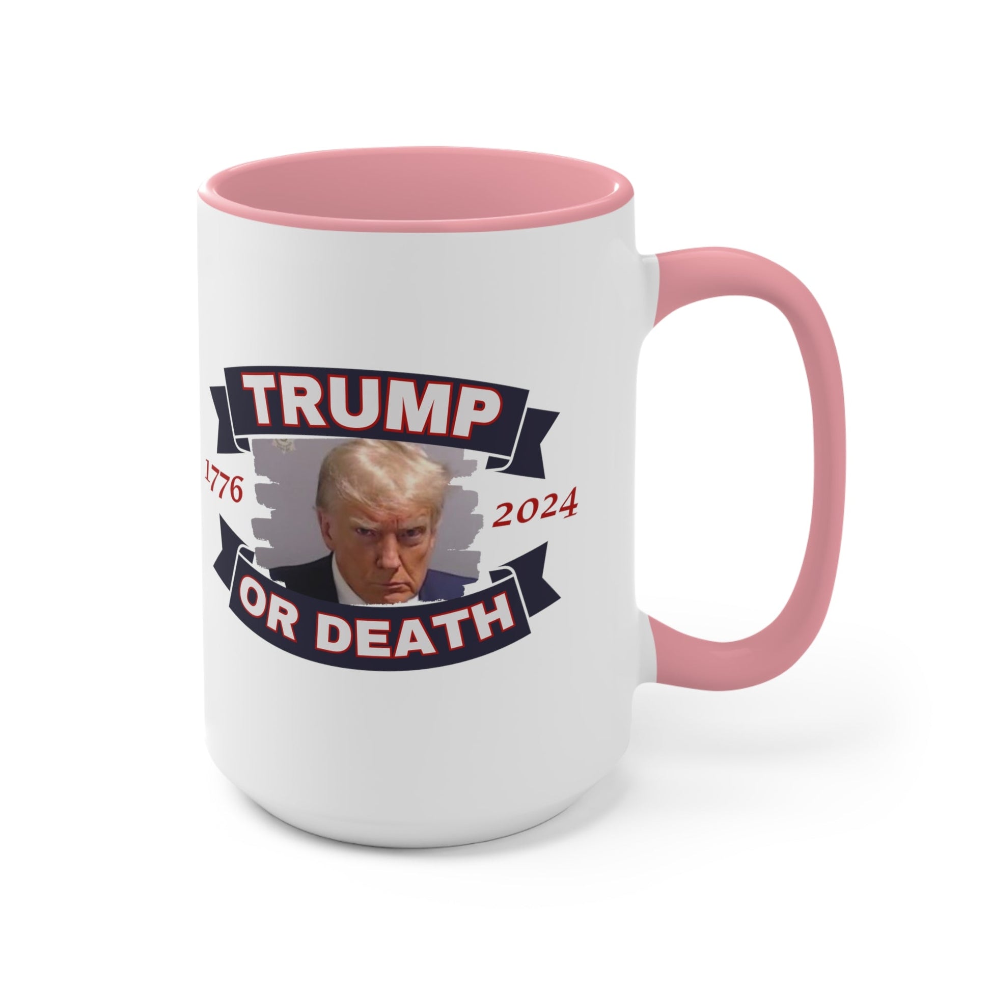 Trump Liberty or Death 1776 2024 Mugshot Mug (3 Colors) - PatriotDepot.com